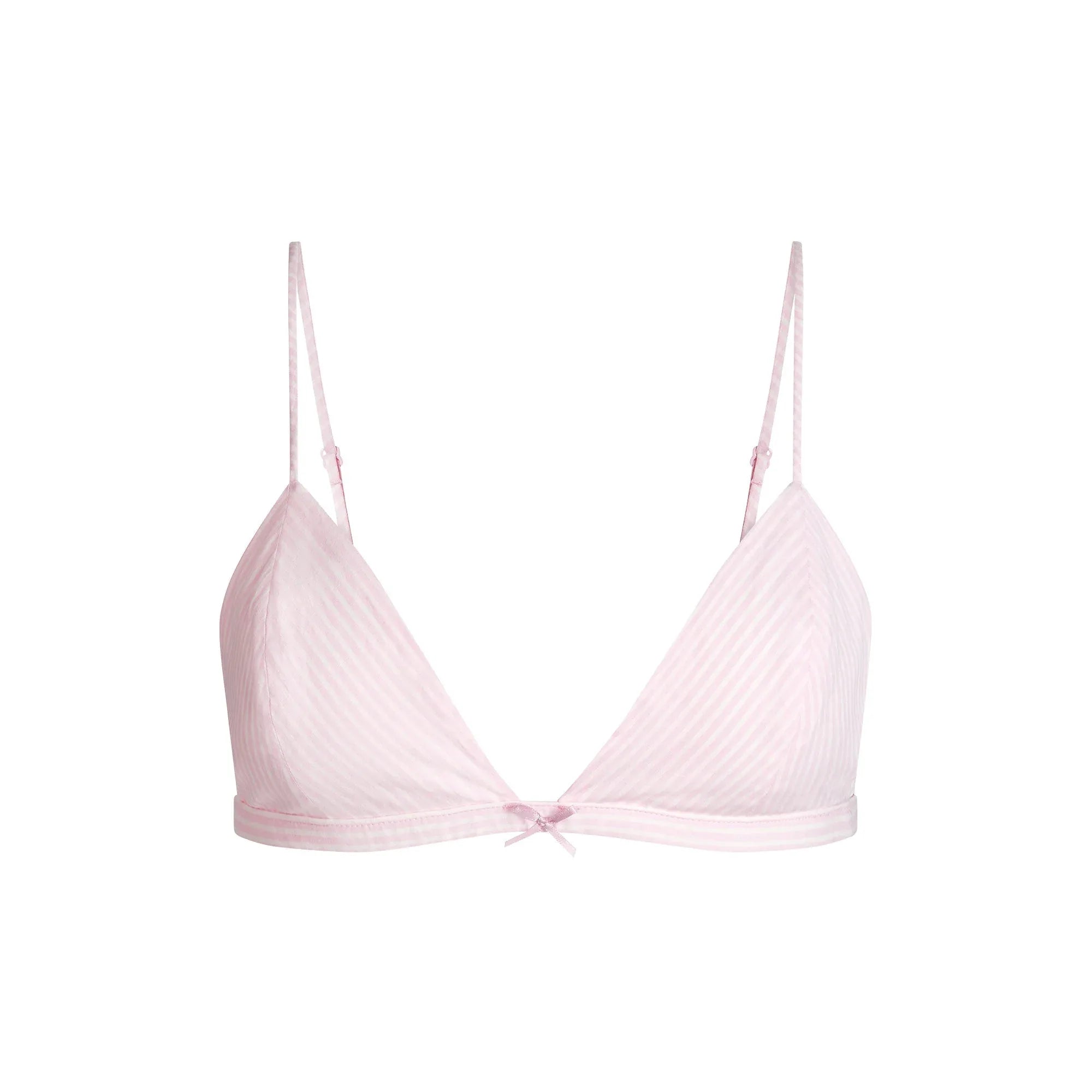SKIMS COTTON POPLIN TRIANGLE BRALETTE | CHERRY BLOSSOM STRIPE - SÜTYEN - My Suti