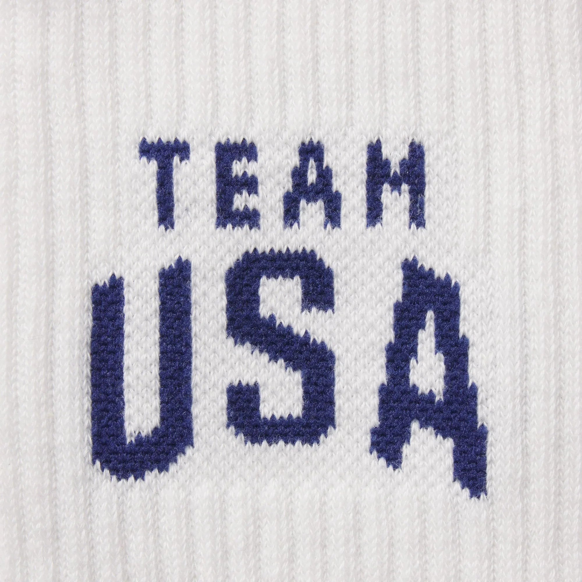 SKIMS FOR TEAM USA MENS OLYMPIC RIBBED CREW SOCK | WHITE - ÇORAP - My Suti