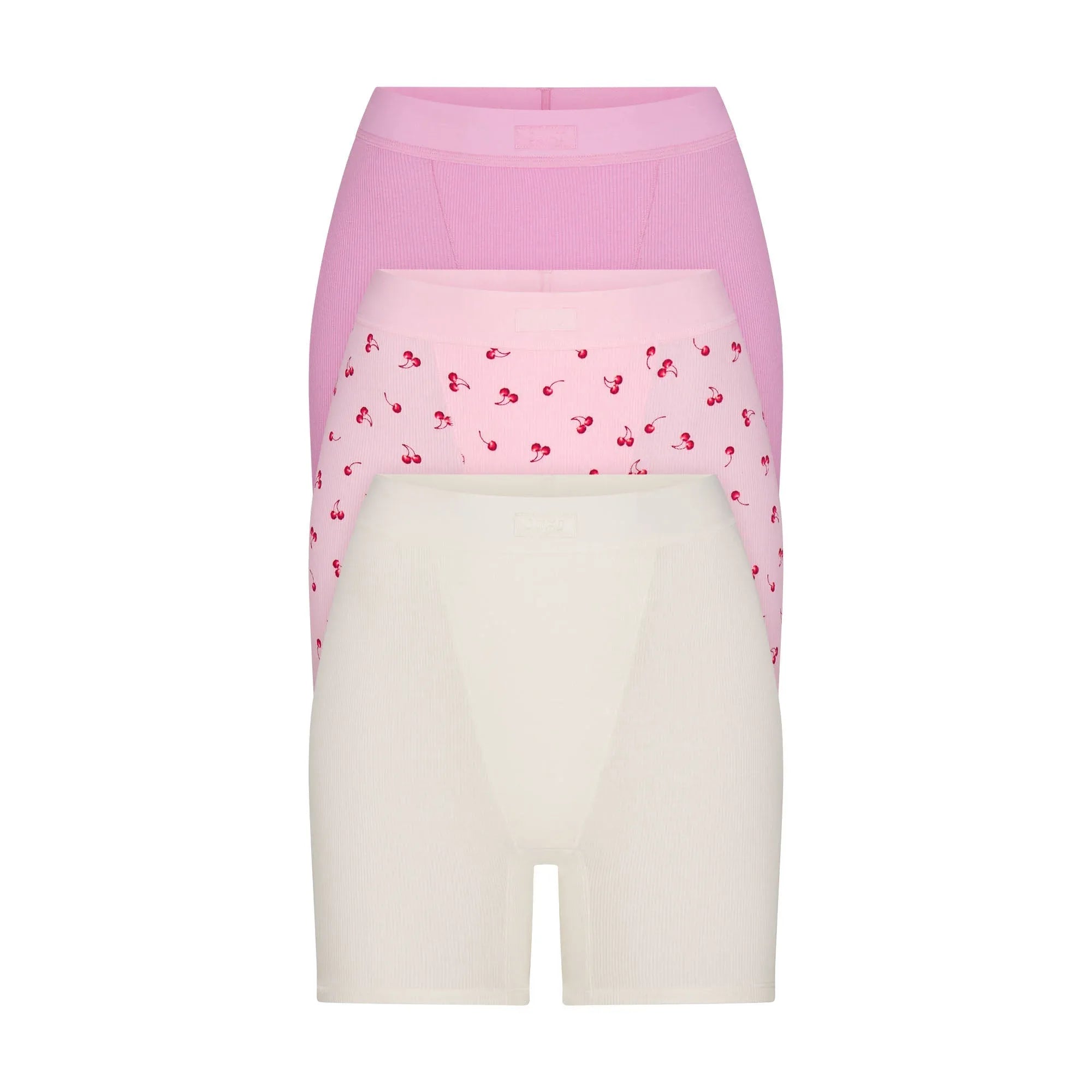 SKIMS COTTON RIB BOXER 3-PACK | PETAL MULTI - KUTU - My Suti