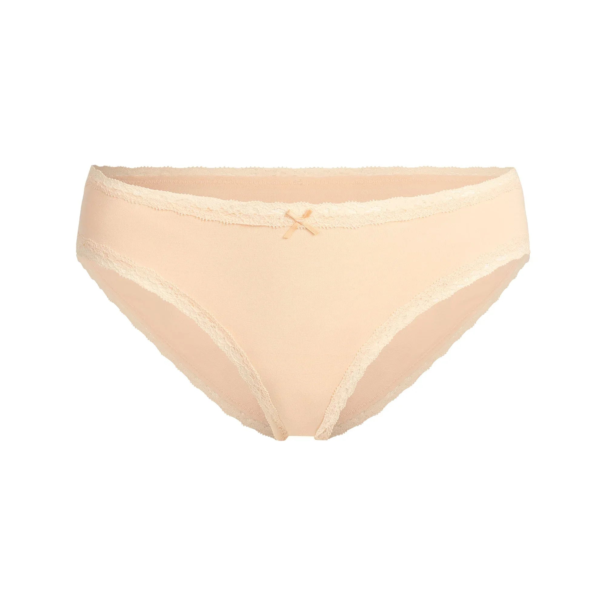 SKIMS LIGHTWEIGHT COTTON LACE BRIEF | PEACH - KÜLOT - My Suti