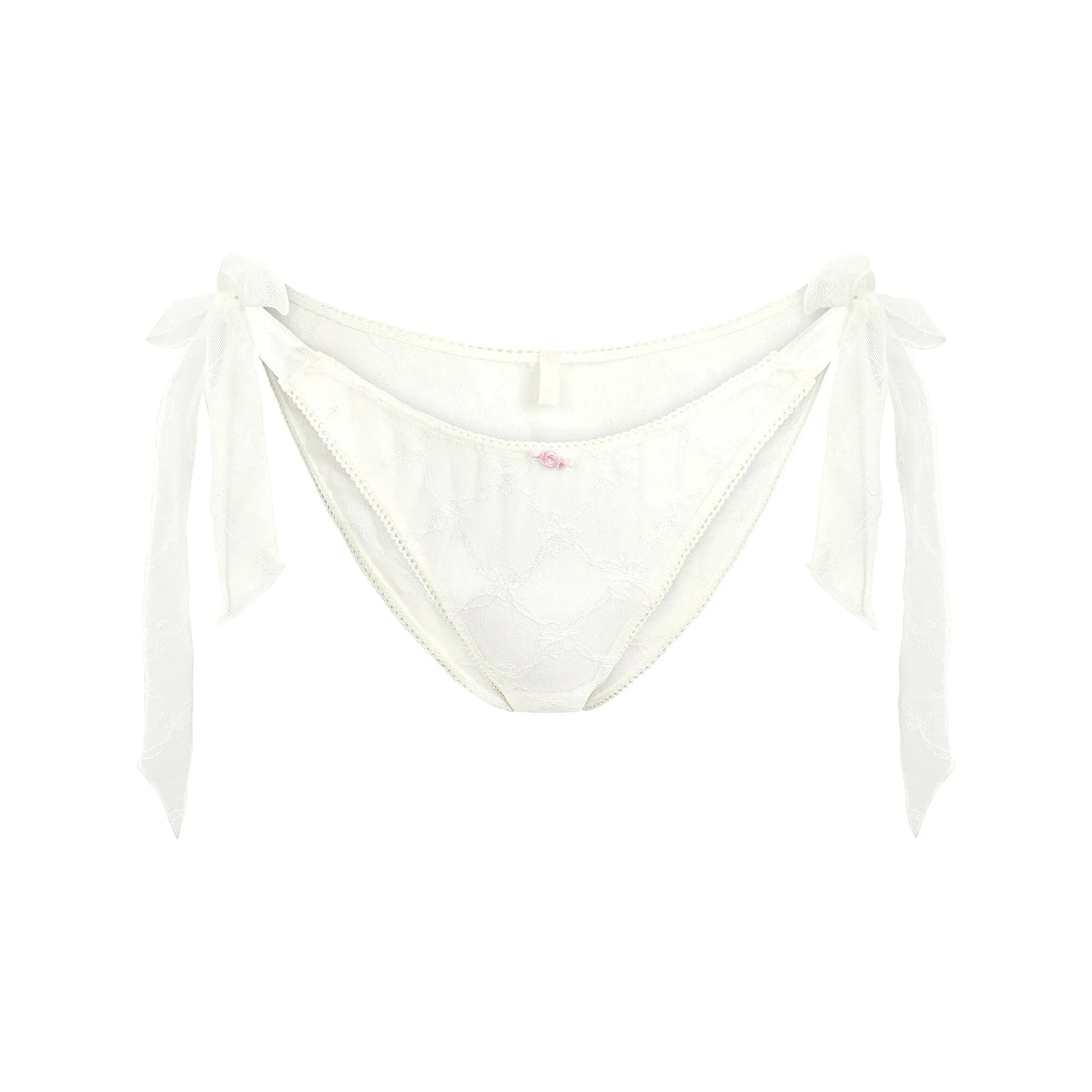 SKIMS SPRING INTIMATES TIE SIDE BRIEF | MARBLE BOW TULLE - KÜLOT - My Suti