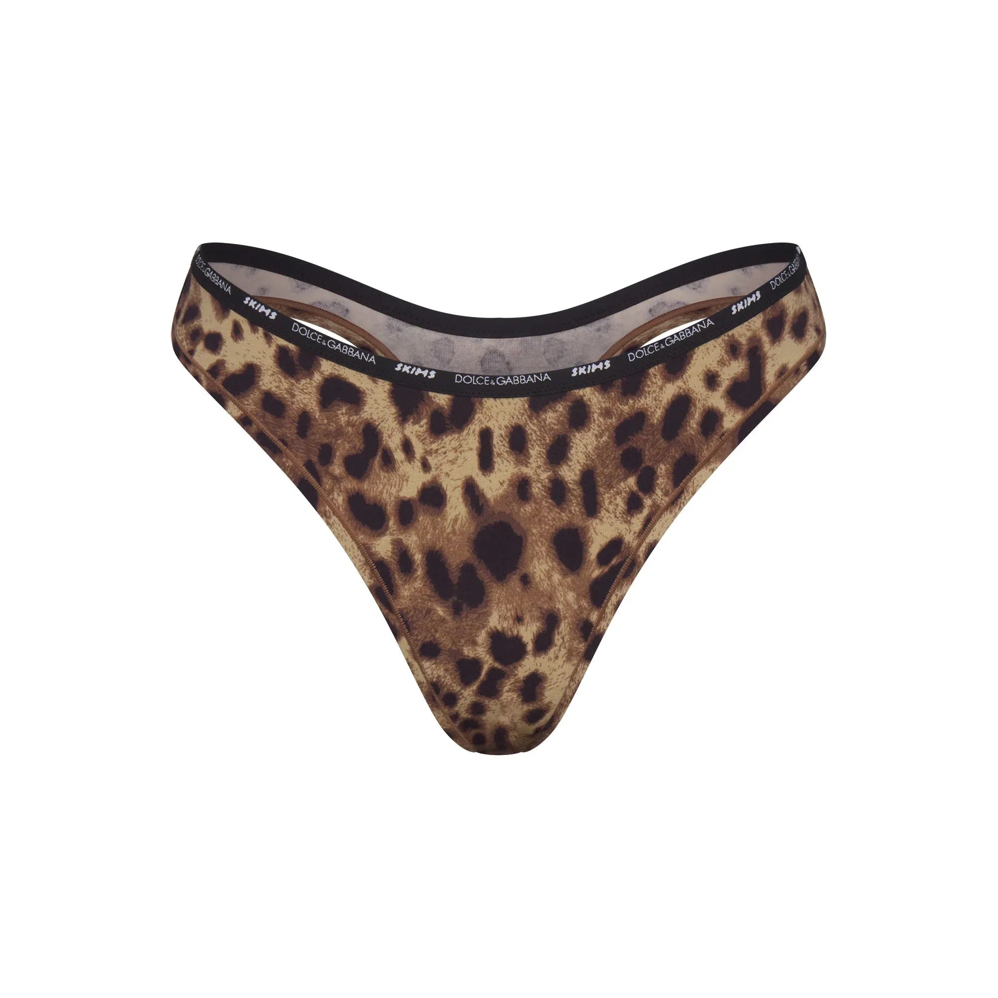 SKIMS DOLCE&GABBANA X COTTON JERSEY DIPPED THONG 3-PACK | LEOPARD MULTI - TANGA - My Suti