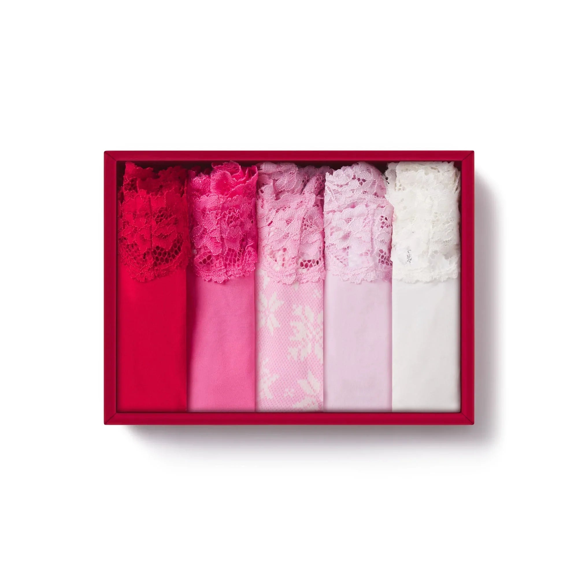 SKIMS FITS EVERYBODY LACE DIPPED THONG 5-PACK | BUBBLE GUM MULTI - TANGA - My Suti