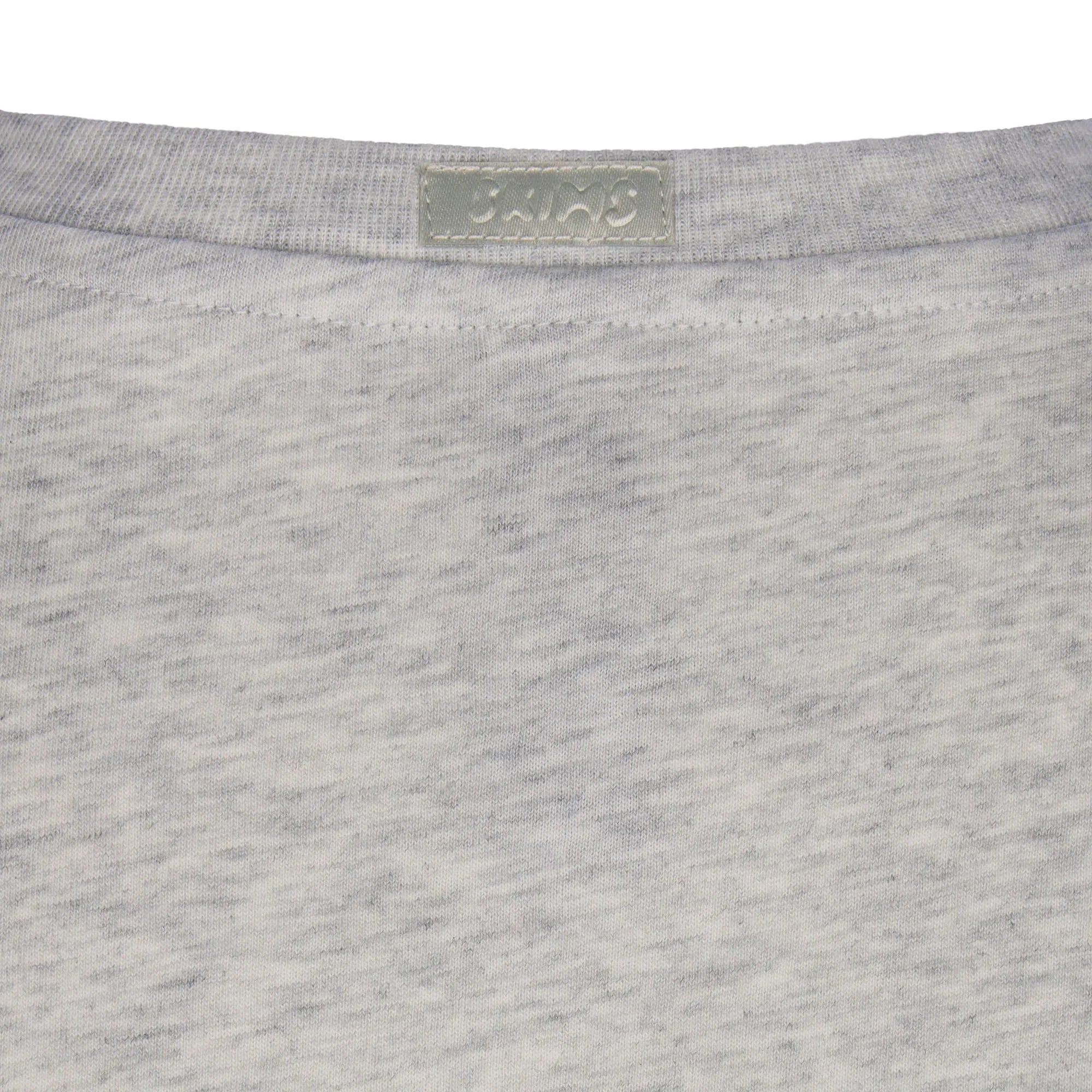SKIMS RELAXED TEES V NECK T-SHIRT | LIGHT HEATHER GREY - TİŞÖRT - My Suti