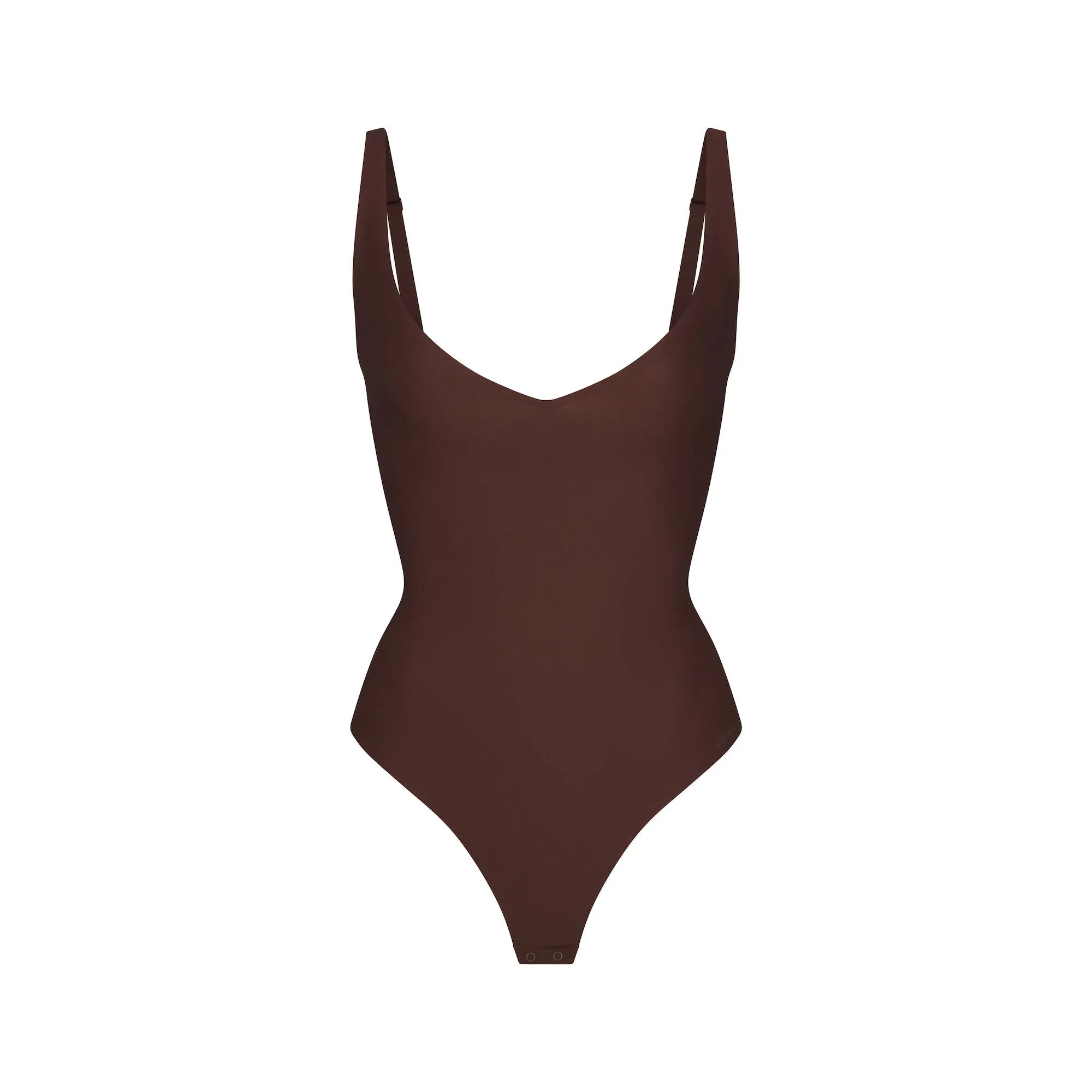 SKIMS BODY CORE SCULPT PLUNGE THONG BODYSUIT | COCOA - BODYSUIT - My Suti