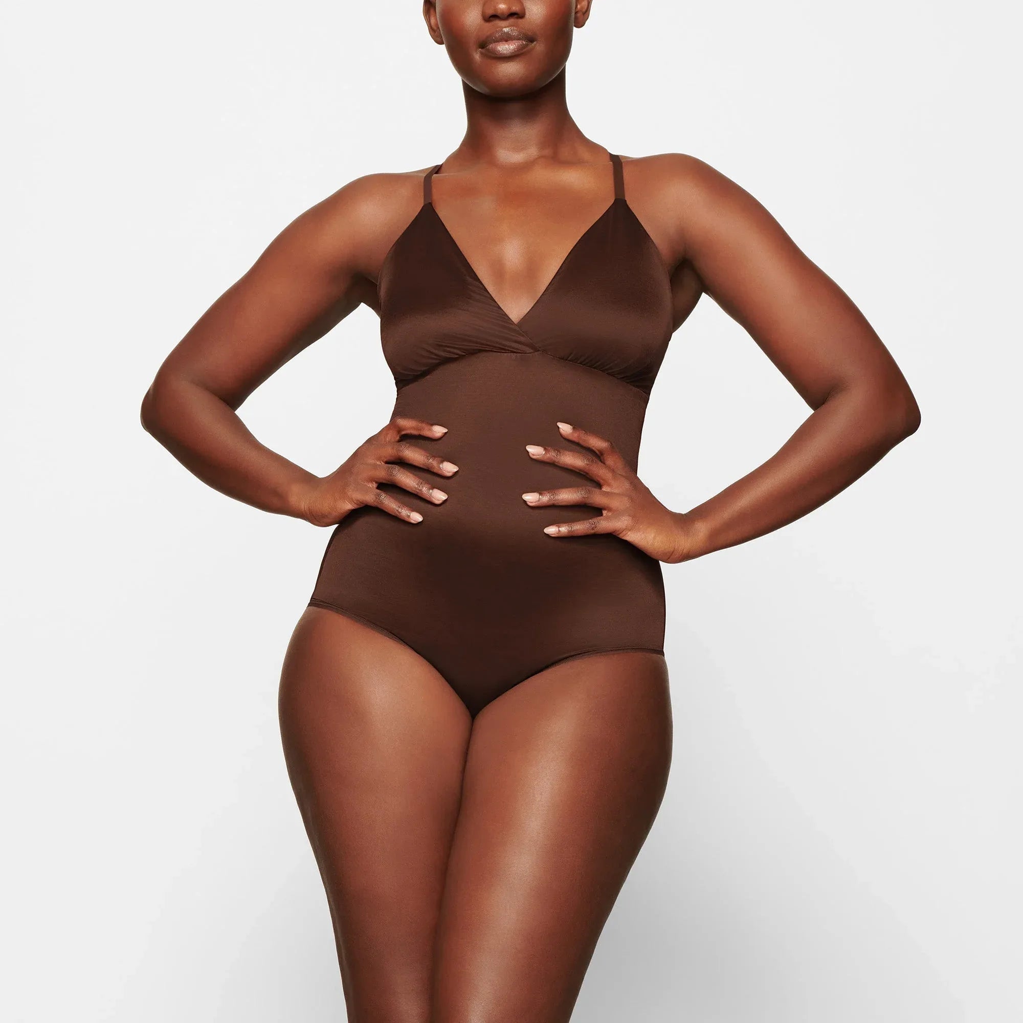 SKIMS SIMPLY BARE BODYSUIT BRIEF WITH SNAPS | COCOA - BODYSUIT - My Suti