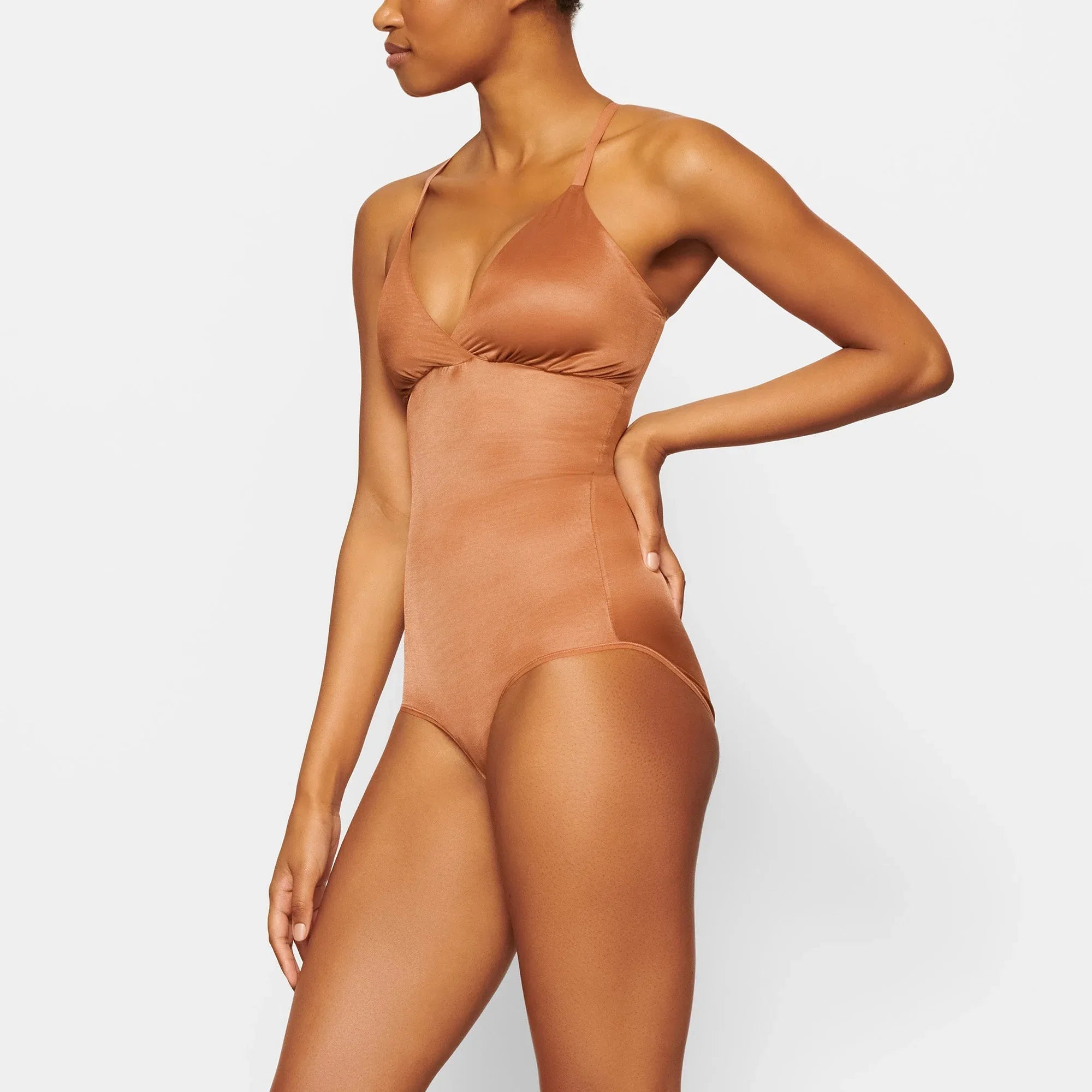 SKIMS SIMPLY BARE BODYSUIT BRIEF WITH SNAPS | BRONZE - BODYSUIT - My Suti