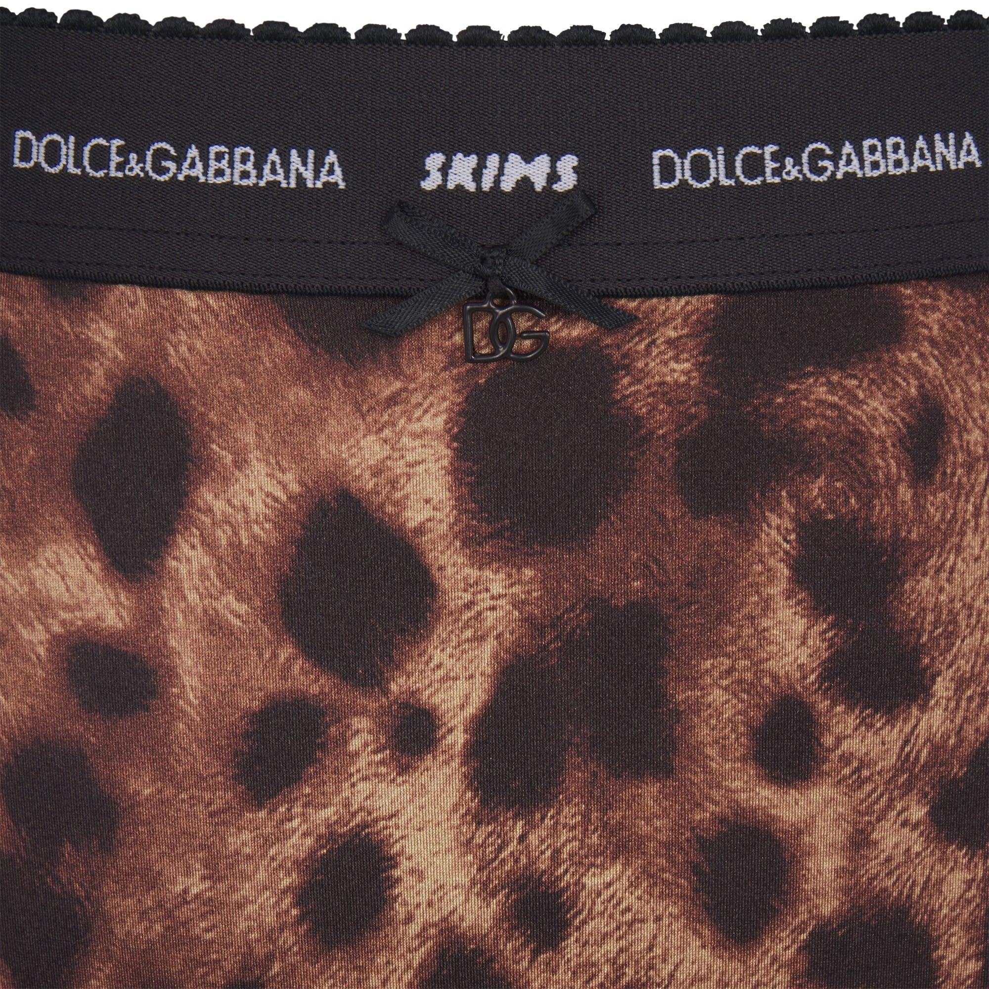 SKIMS DOLCE&GABBANA X STRETCH SATIN HIGH-WAISTED BRIEF | LEOPARD - KÜLOT - My Suti