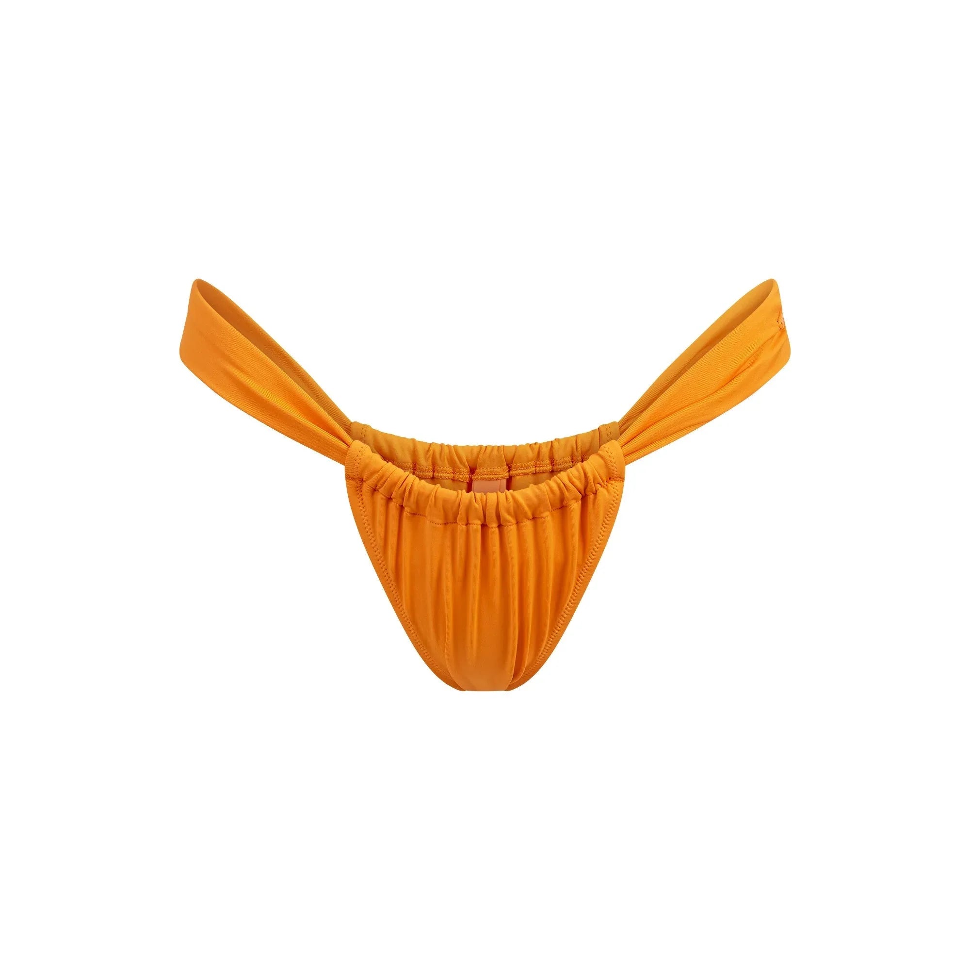 SKIMS SIGNATURE SWIM RUCHED THONG BIKINI BOTTOM | TANGERINE - BIKİNİ ALT - My Suti