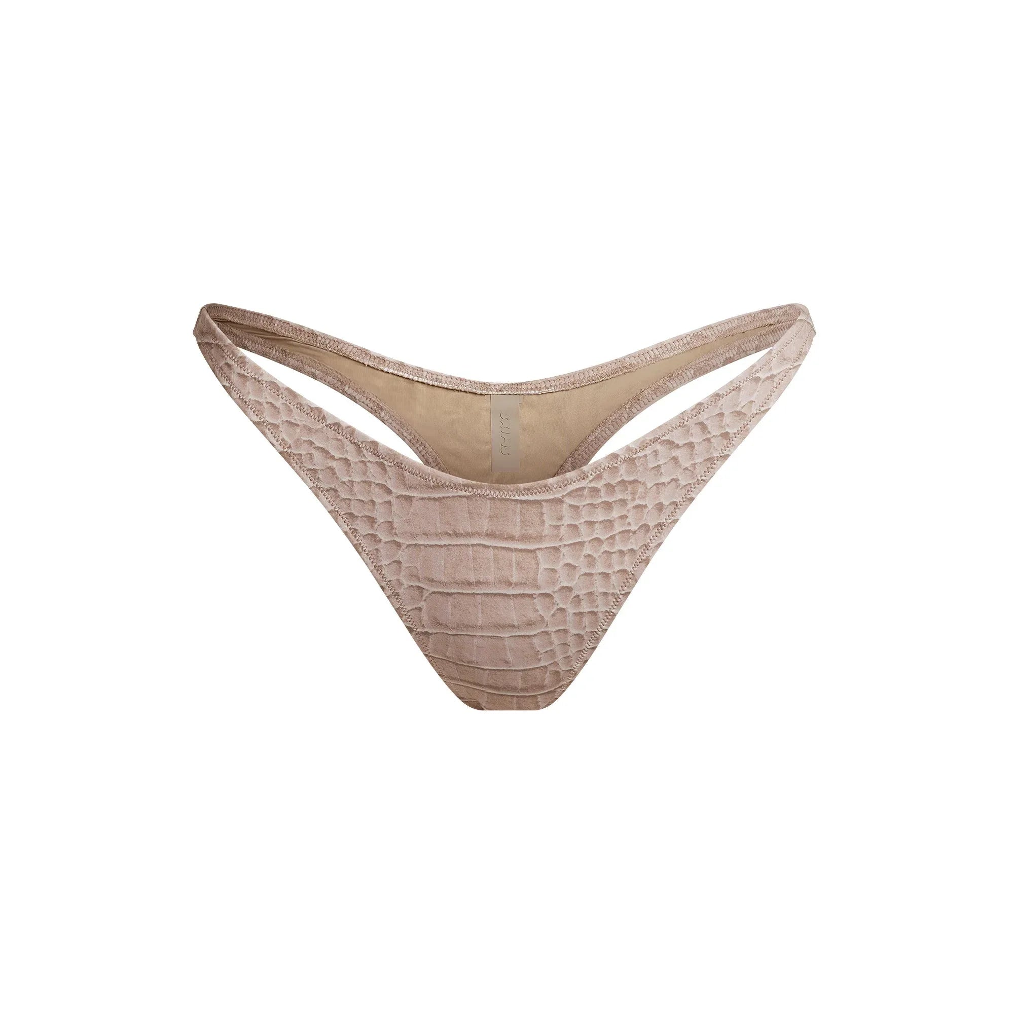 SKIMS SIGNATURE SWIM THONG BIKINI BOTTOM | DUNE CROCODILE PRINT - BIKİNİ ALT - My Suti