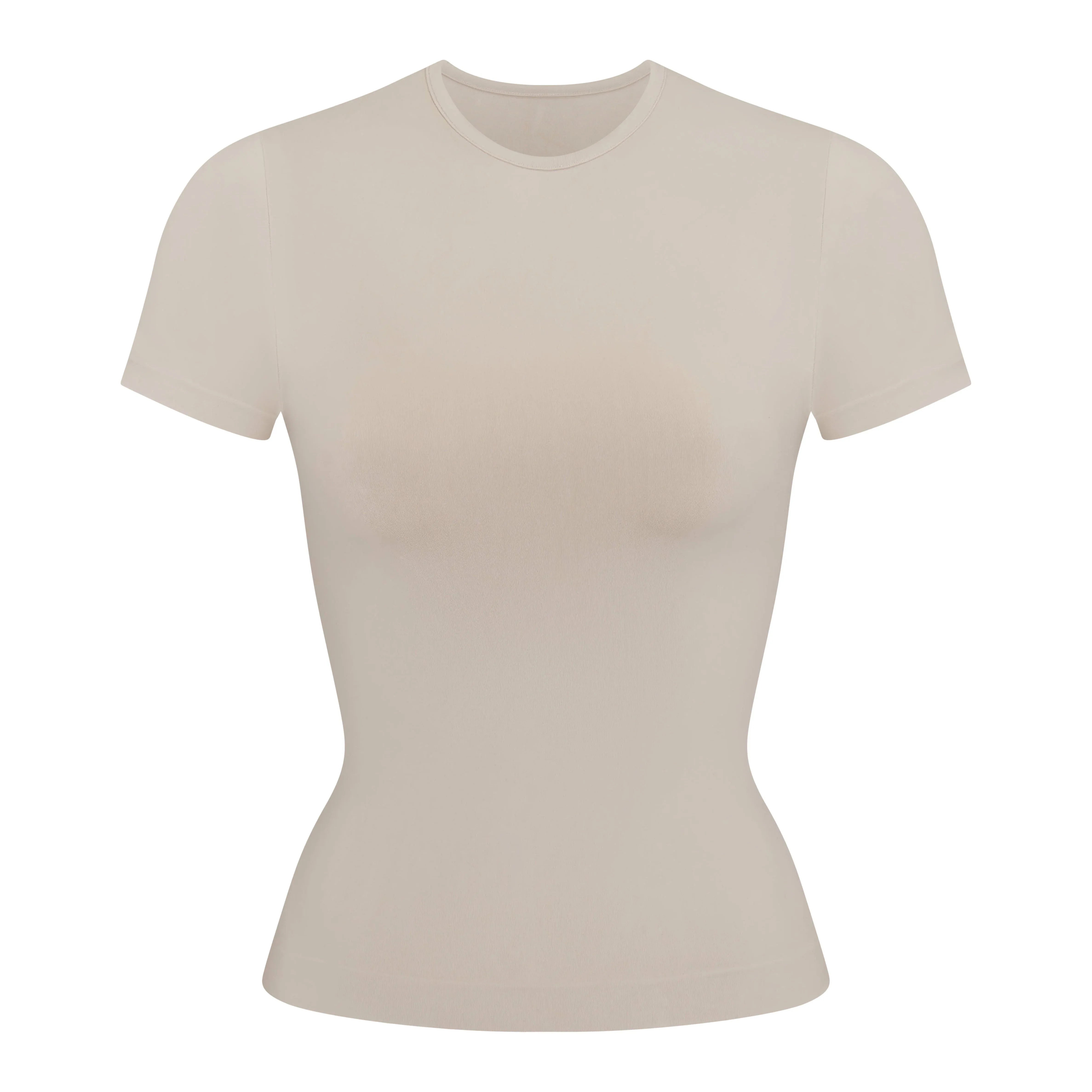 SKIMS SOFT SMOOTHING SEAMLESS T-SHIRT | STONE - TİŞÖRT - My Suti