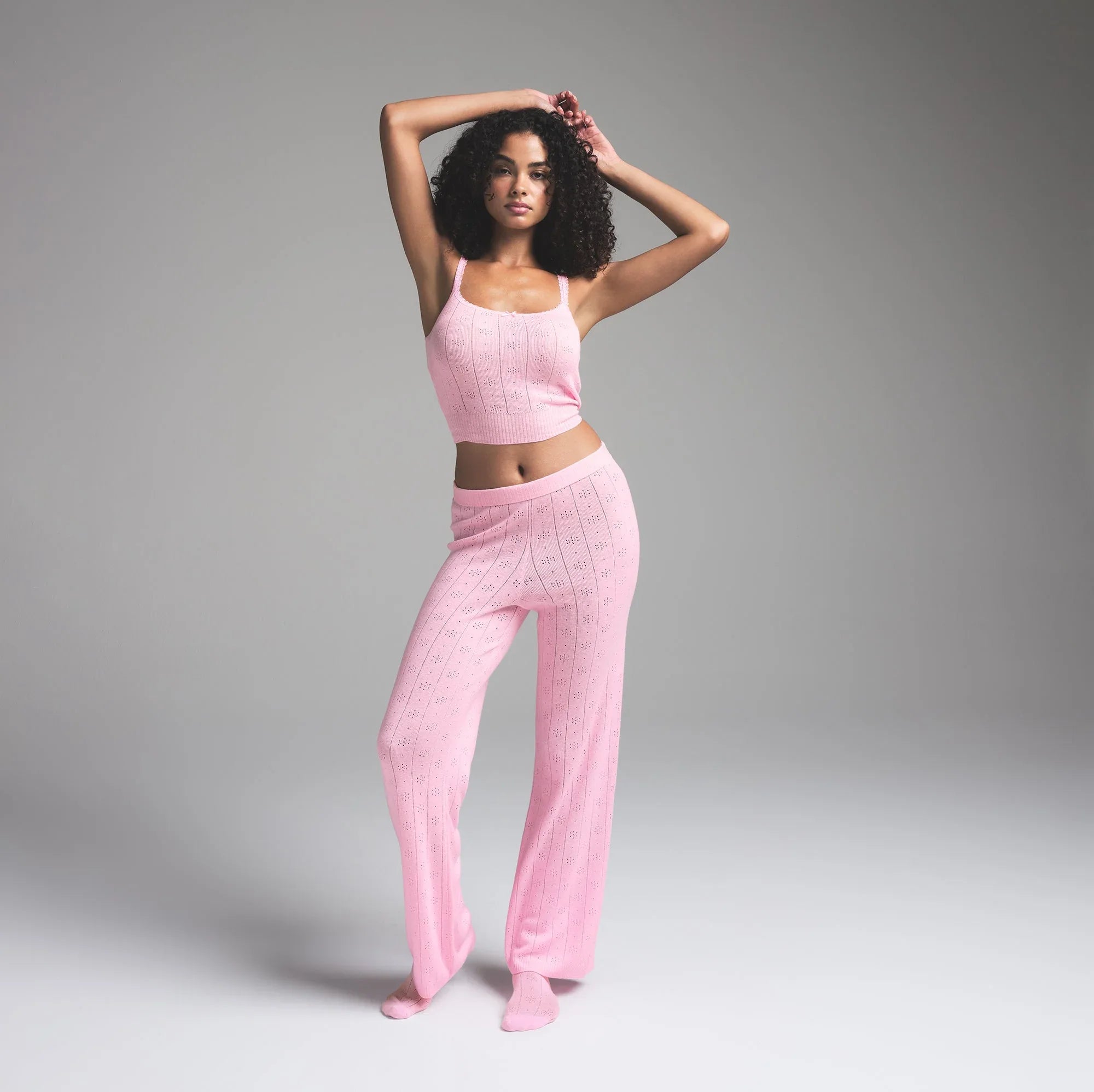 SKIMS SWEATER POINTELLE CAMI | BABY PINK - TİŞÖRT - My Suti