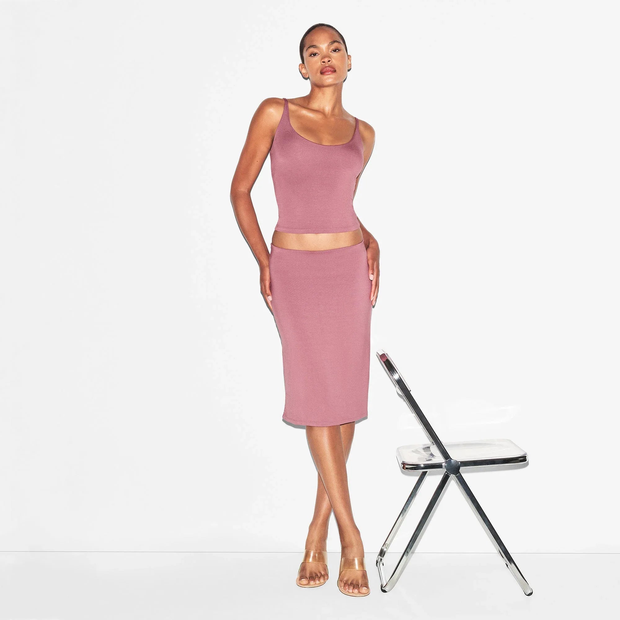 SKIMS SMOOTH LAYERS SCOOP NECK CAMI | REDWOOD - KAMİZOL - My Suti