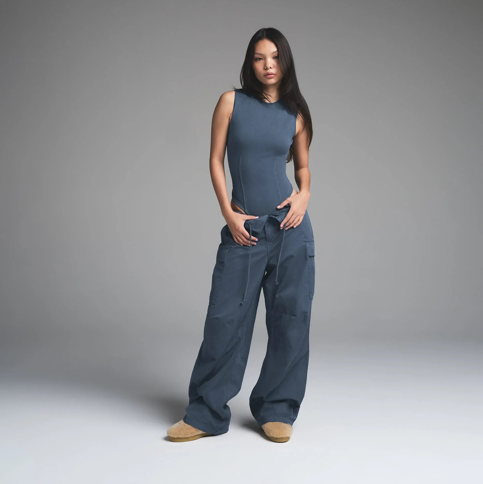 SKIMS OUTDOOR OPEN BACK BODYSUIT | INDIGO - BODYSUIT - My Suti