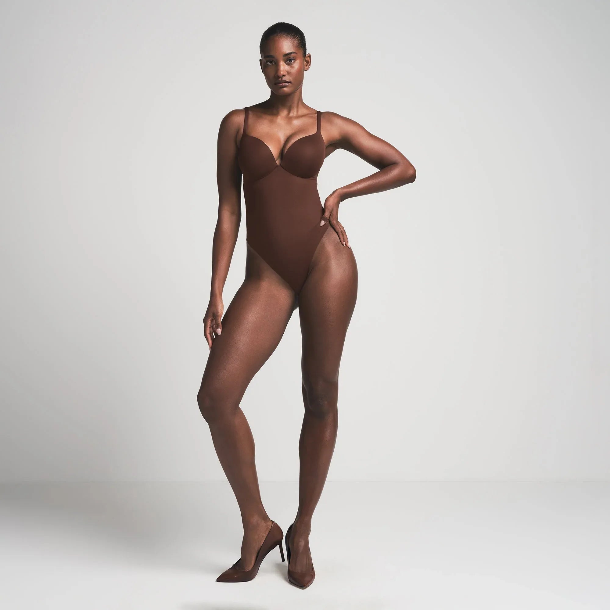 SKIMS ULTIMATE BODY PUSH-UP THONG BODYSUIT | COCOA - BODYSUIT - My Suti