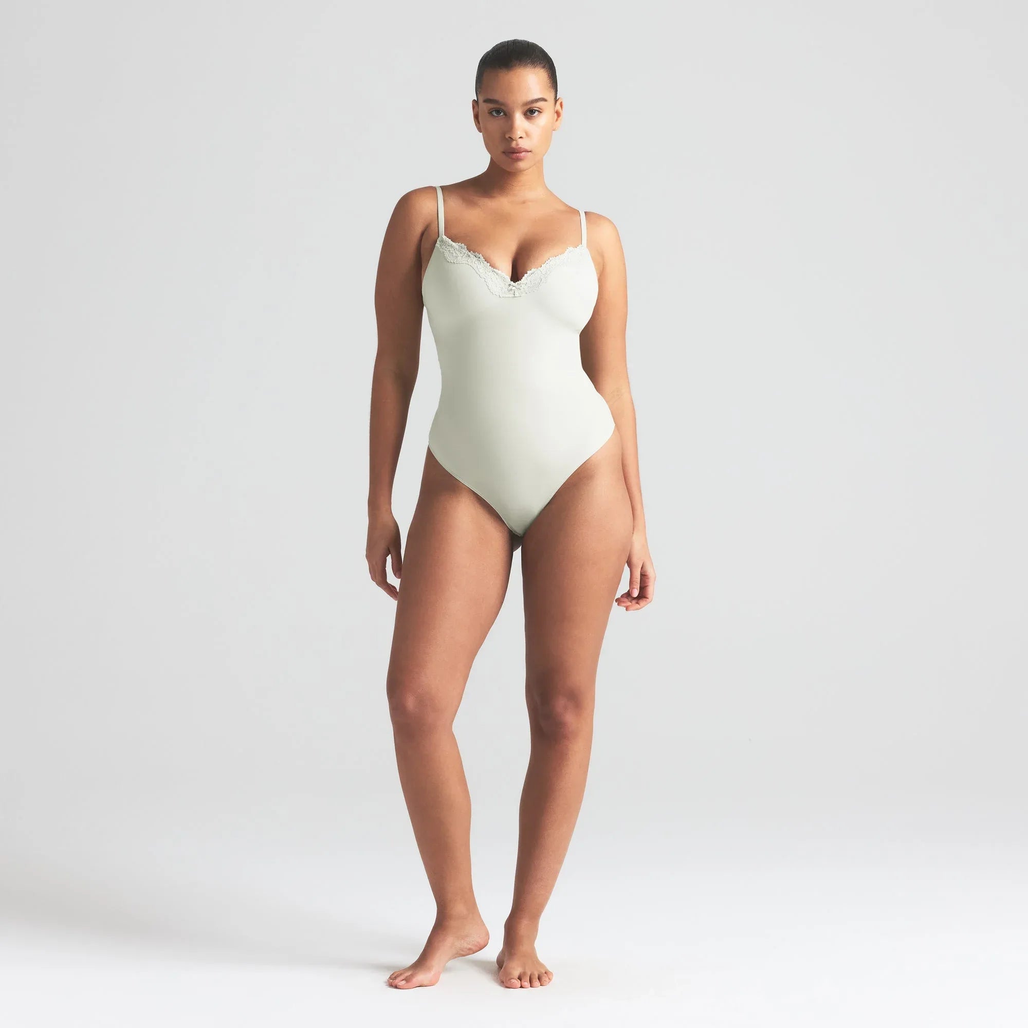SKIMS FITS EVERYBODY LACE PUSH-UP BODYSUIT | SPEARMINT - BODYSUIT - My Suti