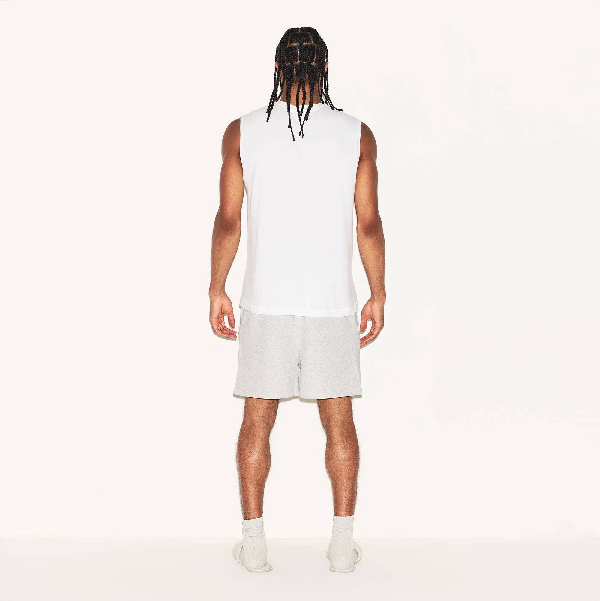 SKIMS COTTON MENS RELAXED SLEEVELESS SHIRT | CHALK - GÖMLEK - My Suti