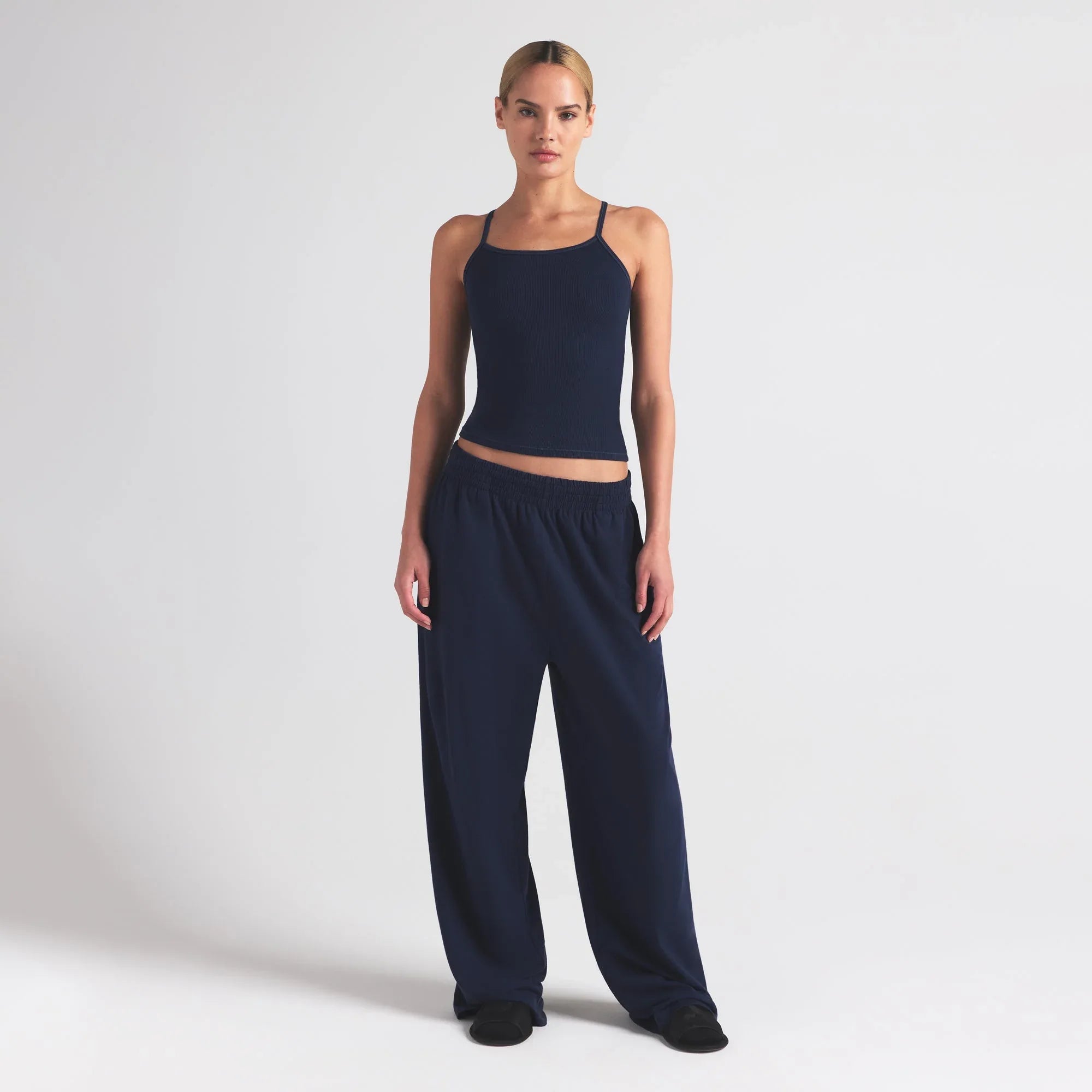 SKIMS COTTON RIB LONG CAMI | NAVY - TİŞÖRT - My Suti