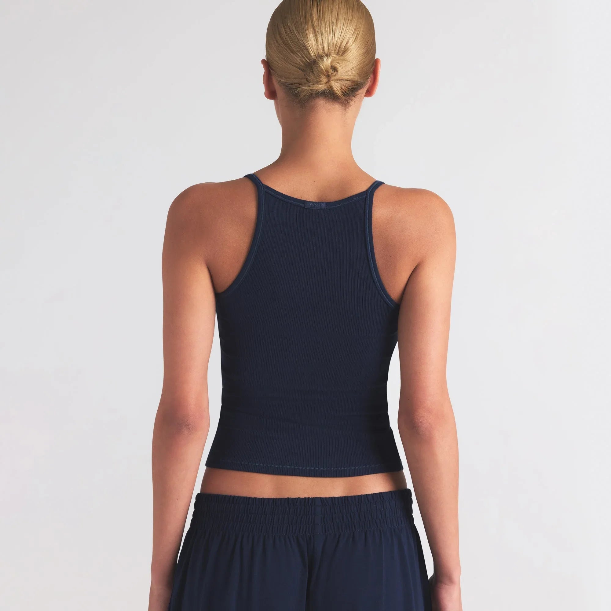 SKIMS COTTON RIB LONG CAMI | NAVY - TİŞÖRT - My Suti