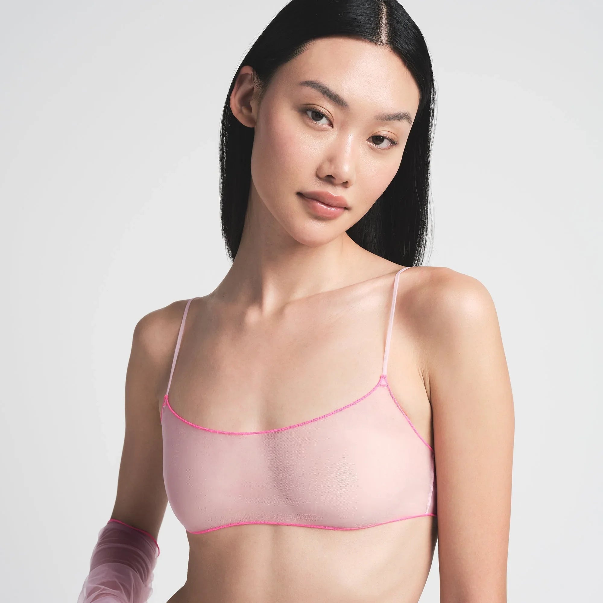 SKIMS TULLE SCOOP BRALETTE | CHERRY BLOSSOM CONTRAST - SÜTYEN - My Suti