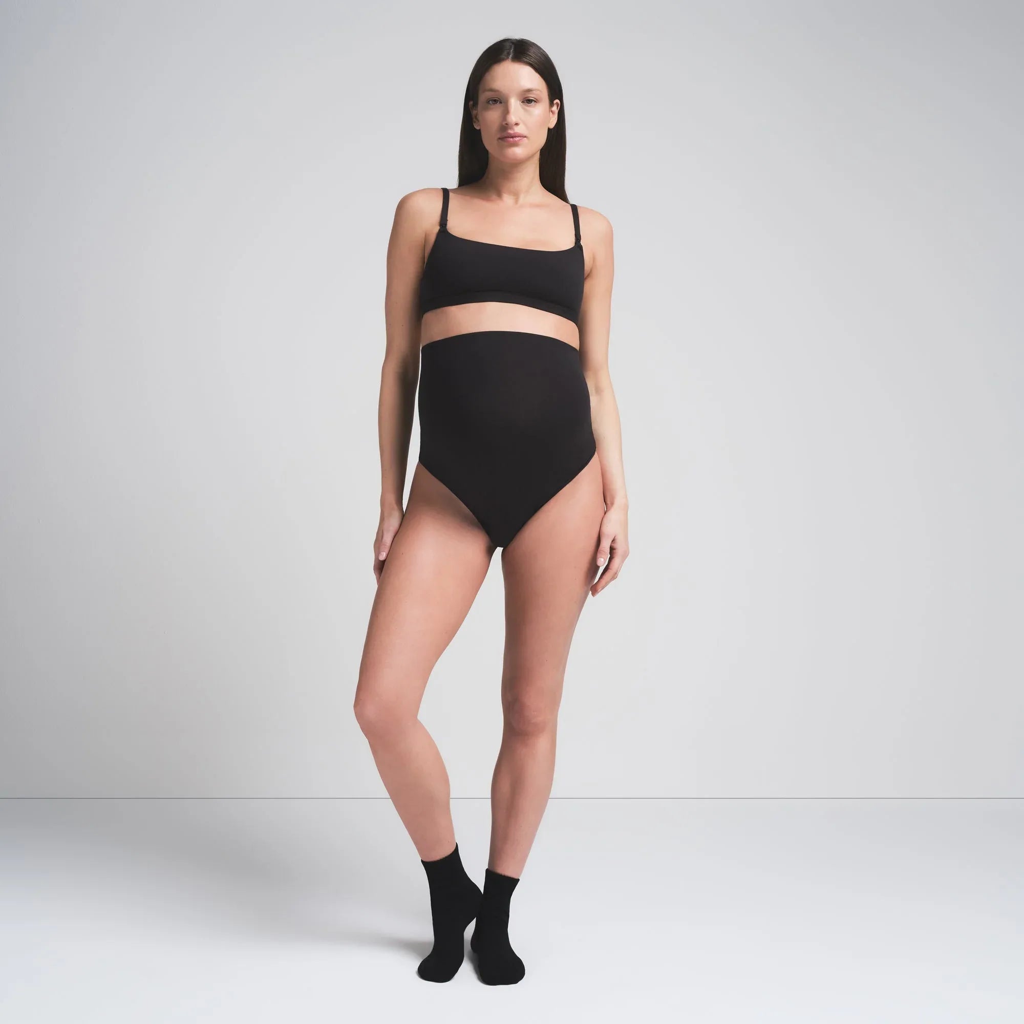 SKIMS COTTON JERSEY MATERNITY NURSING SCOOP BRALETTE | SOOT - SÜTYEN - My Suti