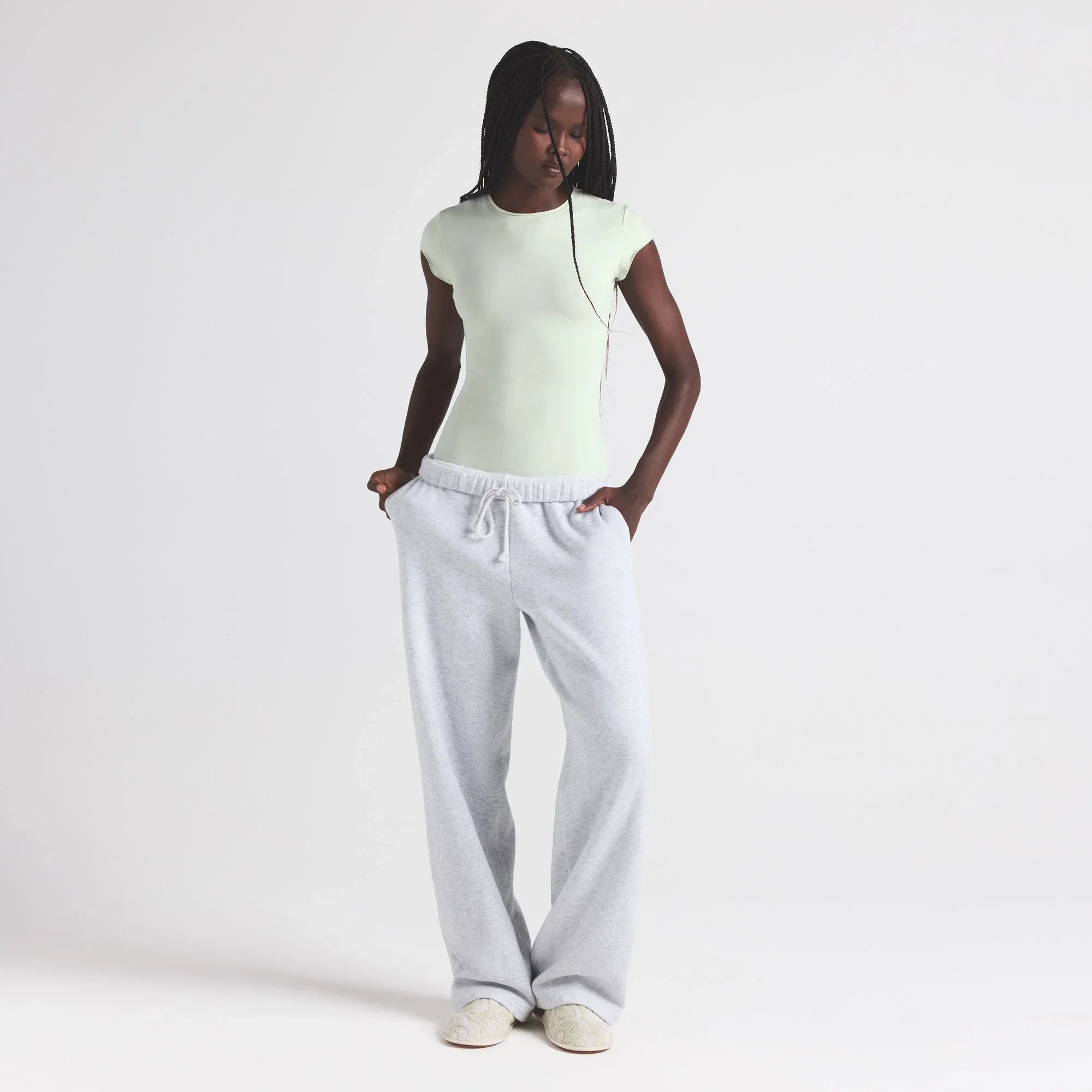 SKIMS COTTON JERSEY T-SHIRT BRIEF BODYSUIT | SPEARMINT - BODYSUIT - My Suti