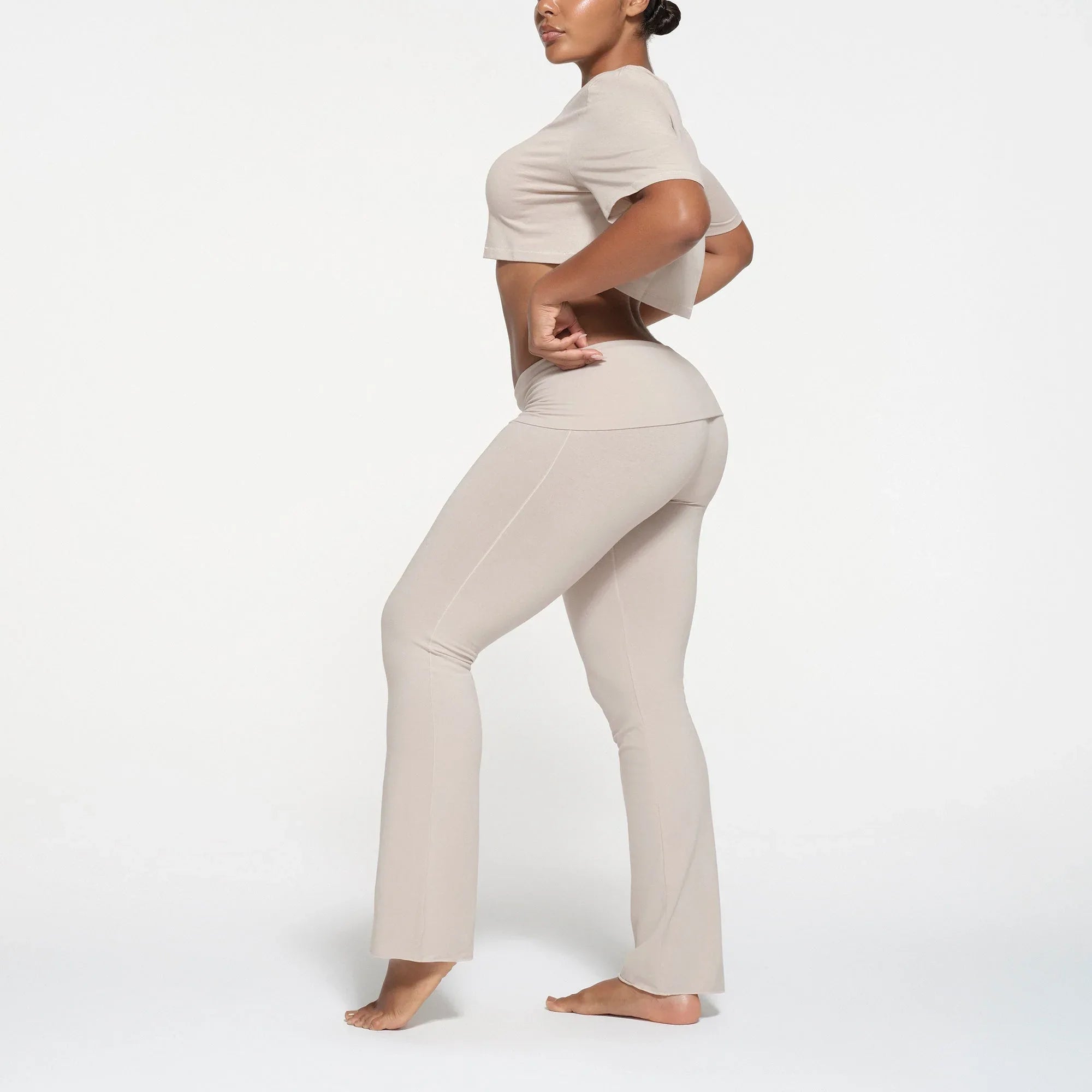 SKIMS RELAXED TEES OVERSIZED CROPPED T-SHIRT | STONE - TİŞÖRT - My Suti