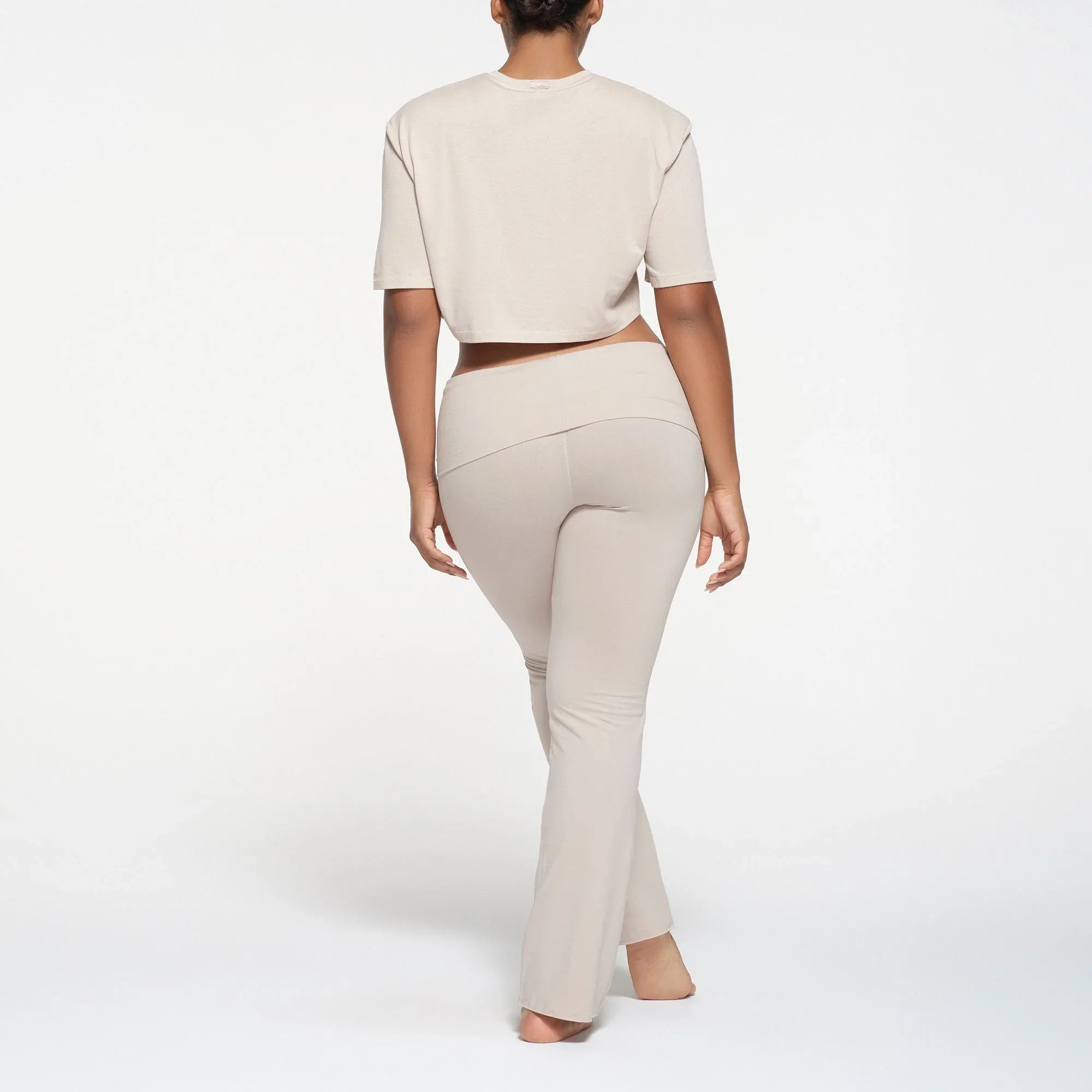 SKIMS RELAXED TEES OVERSIZED CROPPED T-SHIRT | STONE - TİŞÖRT - My Suti