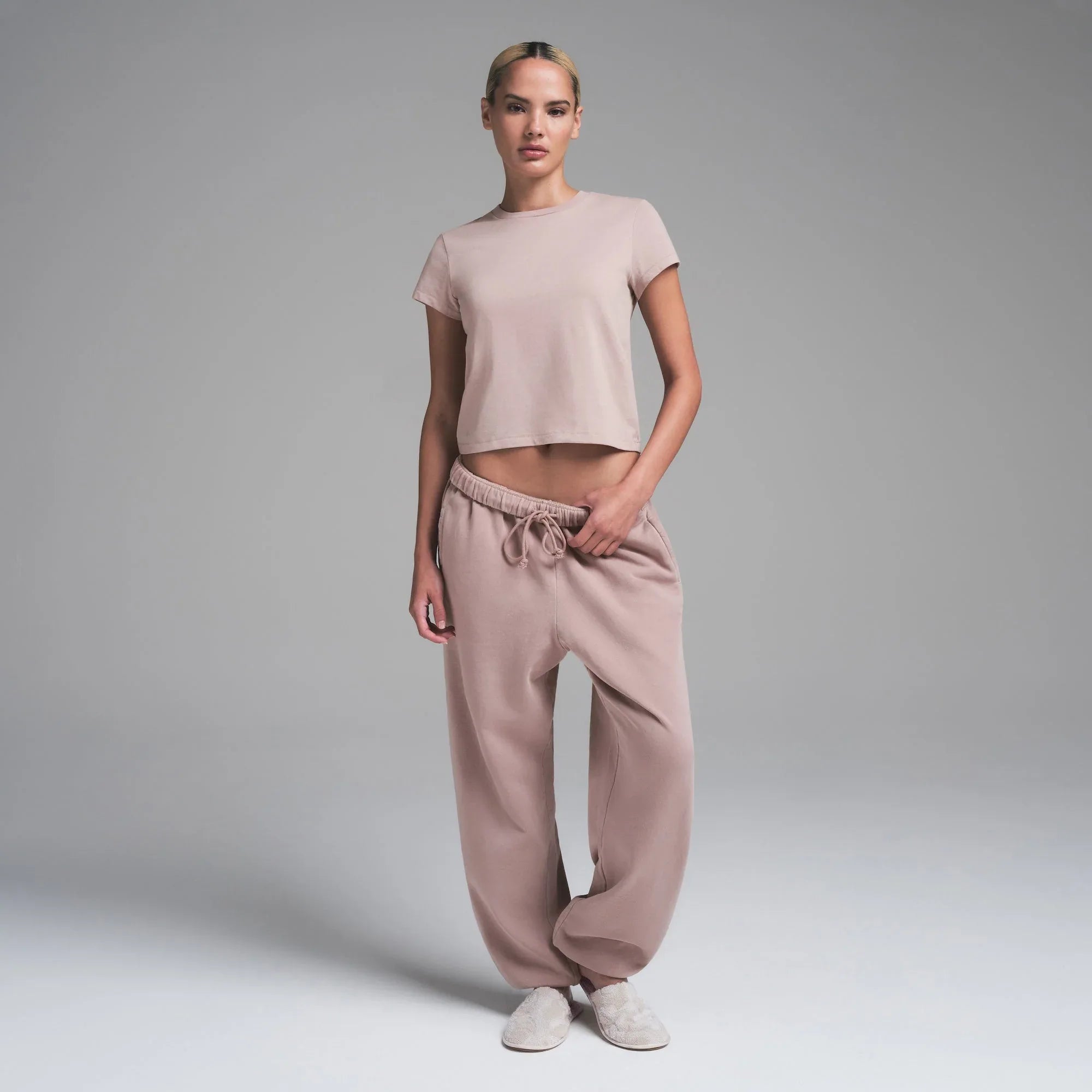 SKIMS RELAXED TEES SHRUNKEN T-SHIRT | FAWN - TİŞÖRT - My Suti