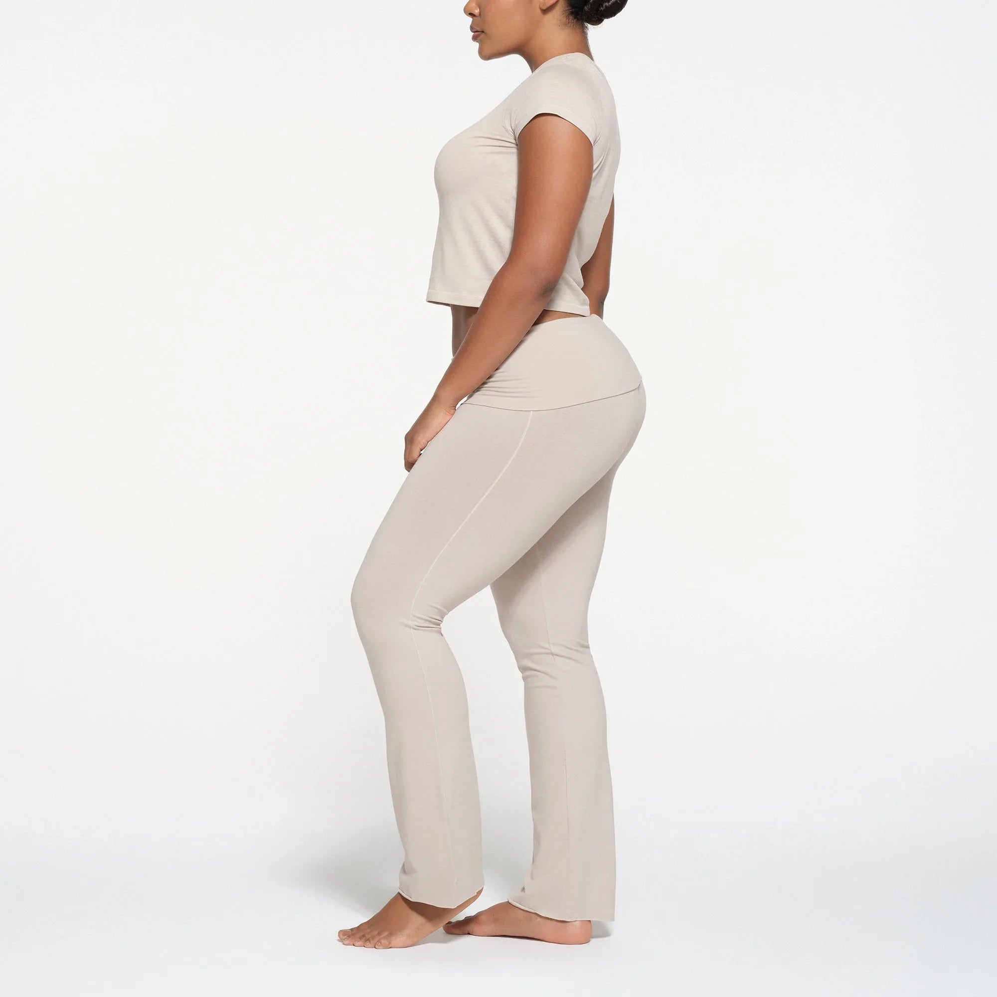 SKIMS RELAXED TEES SHRUNKEN T-SHIRT | STONE - TİŞÖRT - My Suti