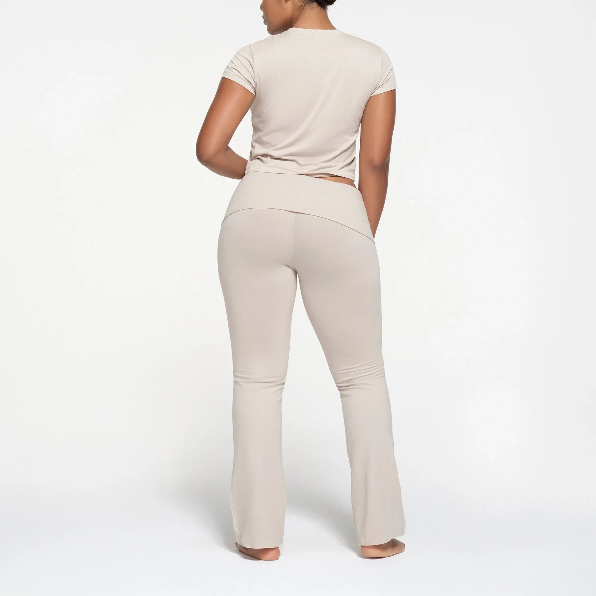 SKIMS RELAXED TEES SHRUNKEN T-SHIRT | STONE - TİŞÖRT - My Suti