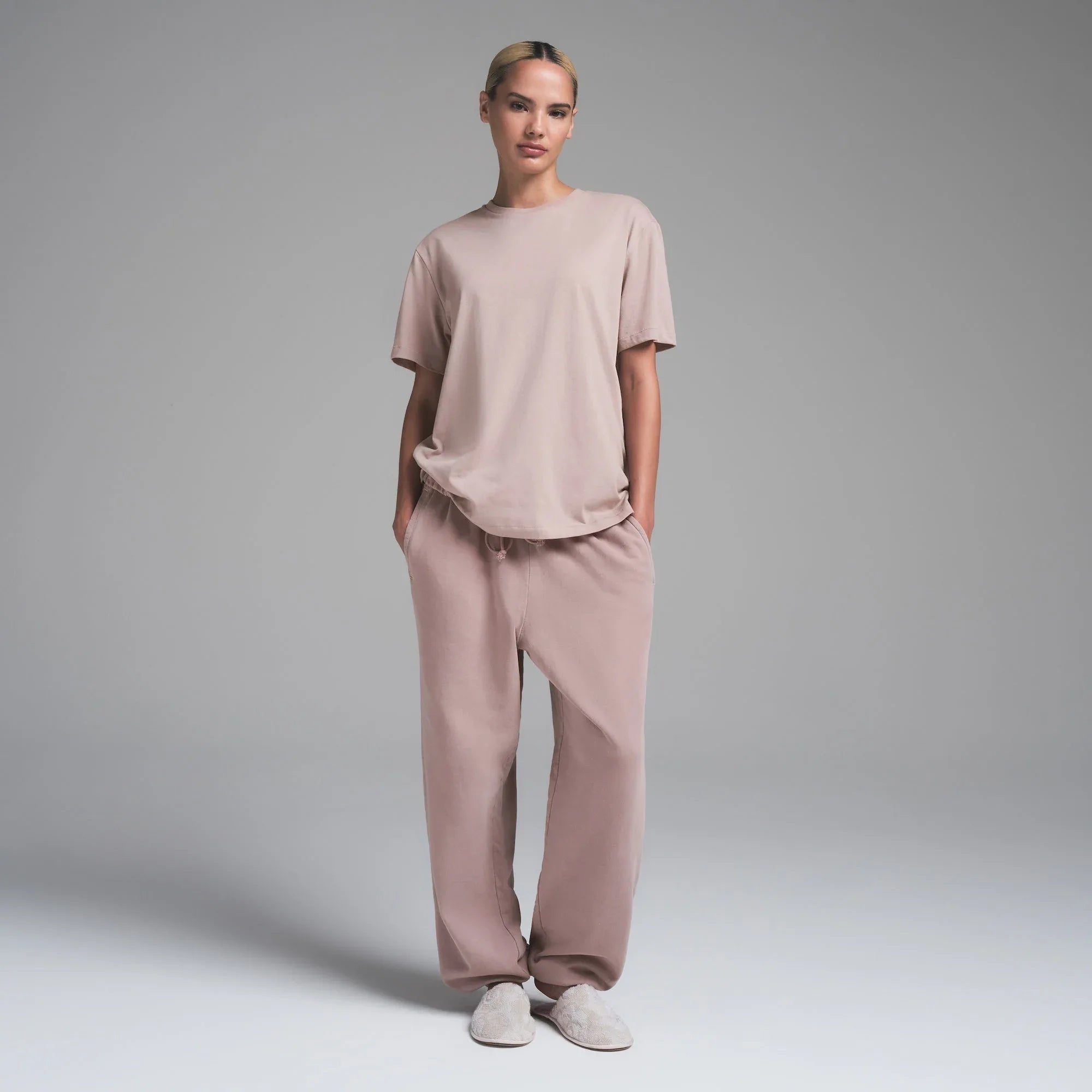 SKIMS RELAXED TEES OVERSIZED LONG T-SHIRT | FAWN - TİŞÖRT - My Suti