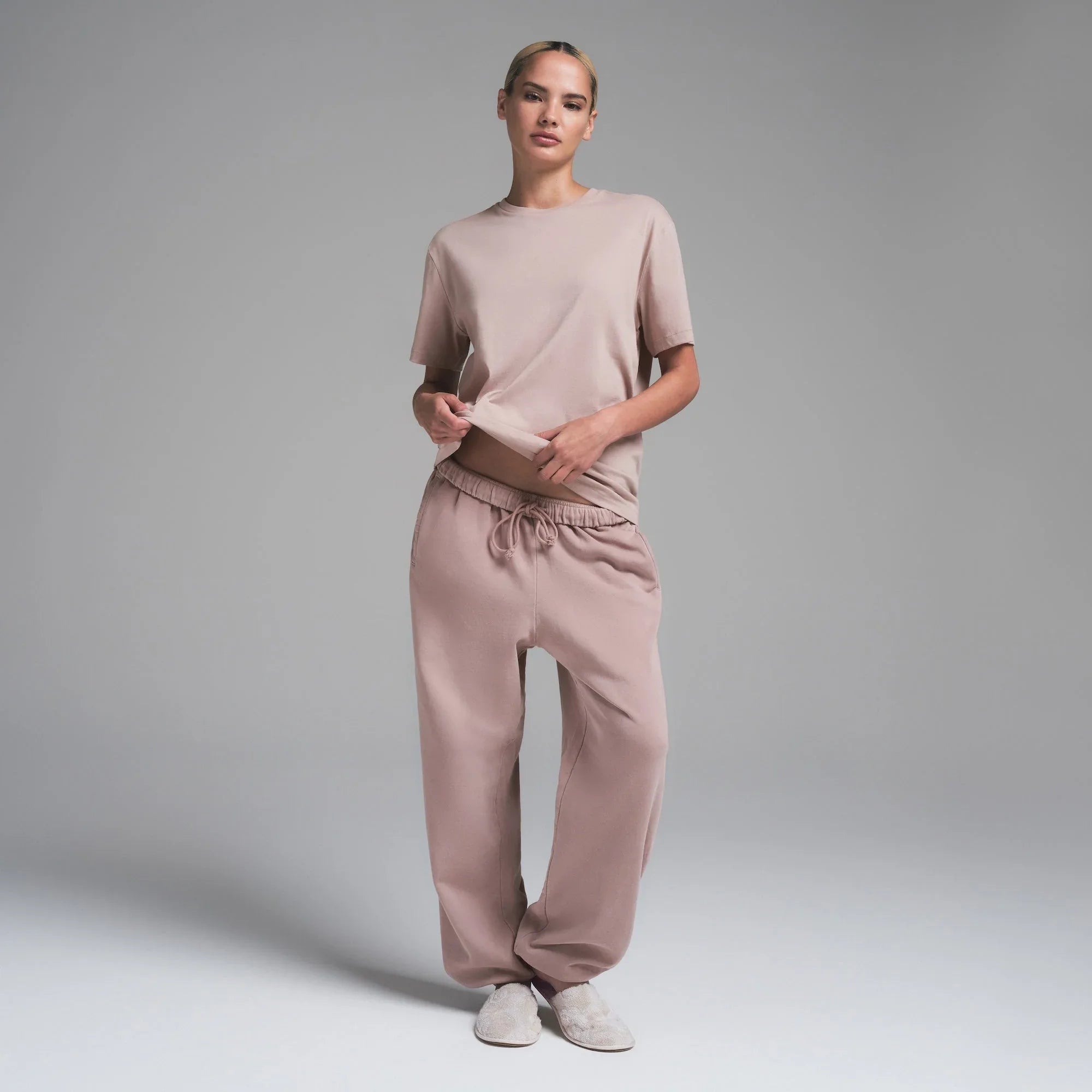 SKIMS RELAXED TEES OVERSIZED LONG T-SHIRT | FAWN - TİŞÖRT - My Suti