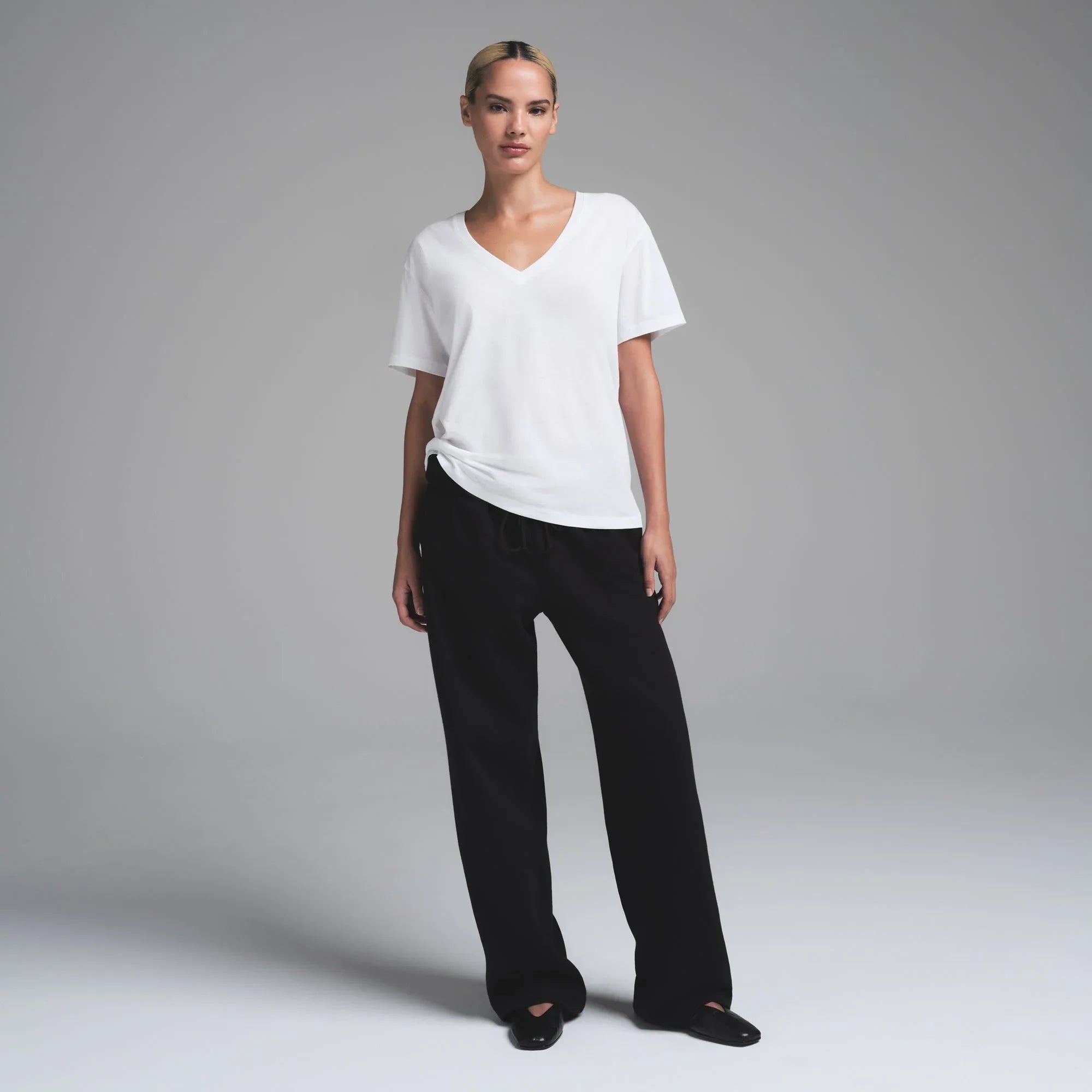 SKIMS RELAXED TEES V NECK T-SHIRT | SNOW - TİŞÖRT - My Suti