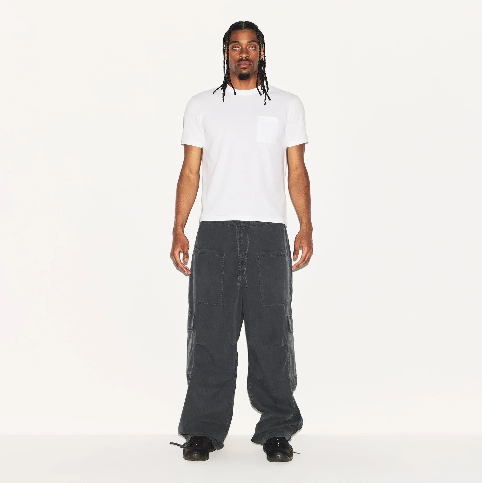 SKIMS COTTON MENS SLIM CROPPED T-SHIRT | CHALK - TİŞÖRT - My Suti