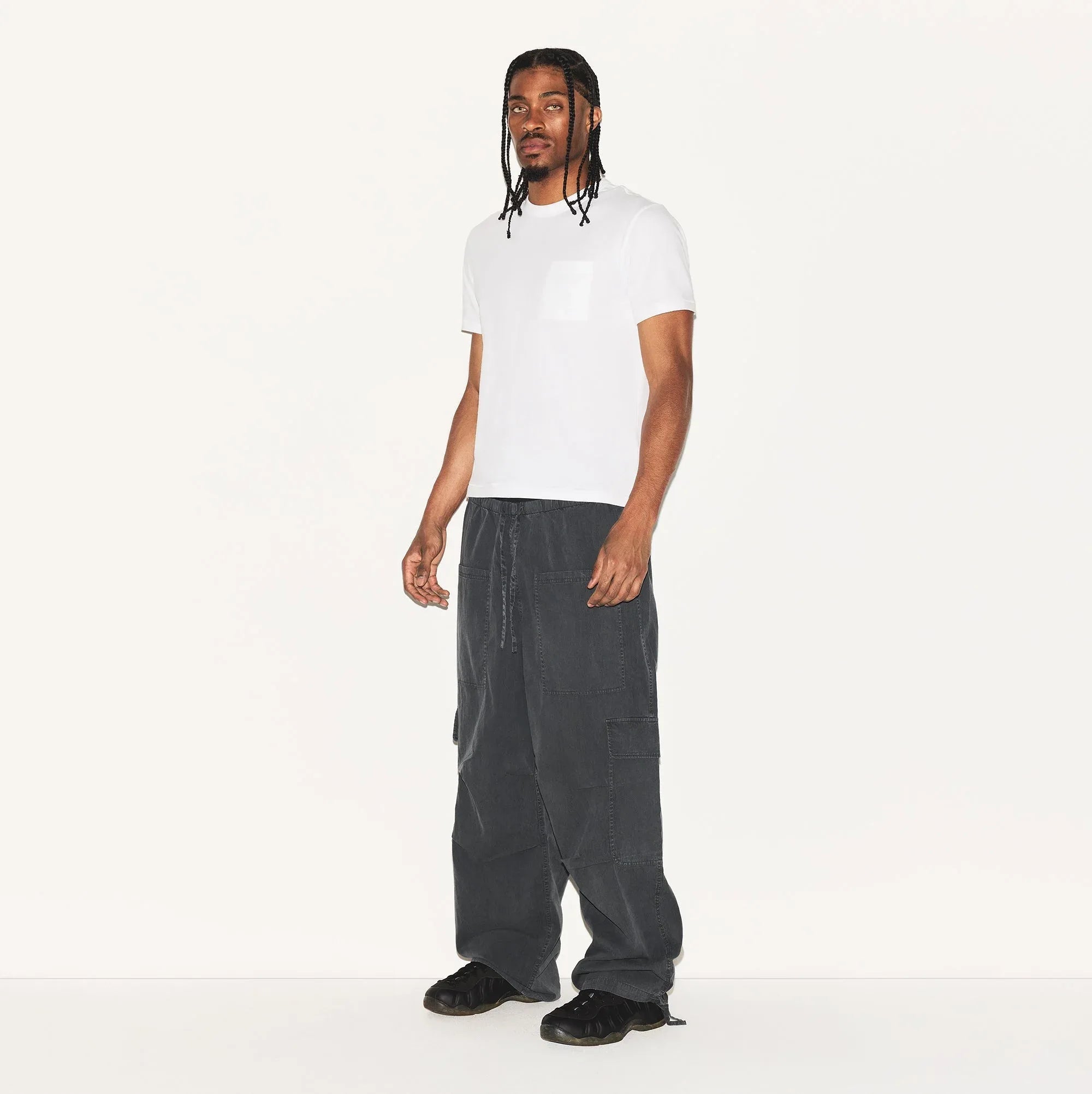 SKIMS COTTON MENS SLIM CROPPED T-SHIRT | CHALK - TİŞÖRT - My Suti