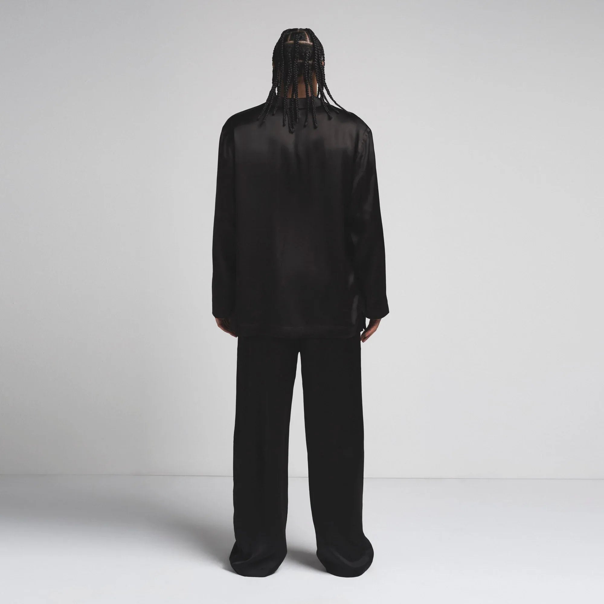 SKIMS SATEEN SLEEP MENS LONG SLEEP SET | ONYX - PİJAMA TAKIMI - My Suti