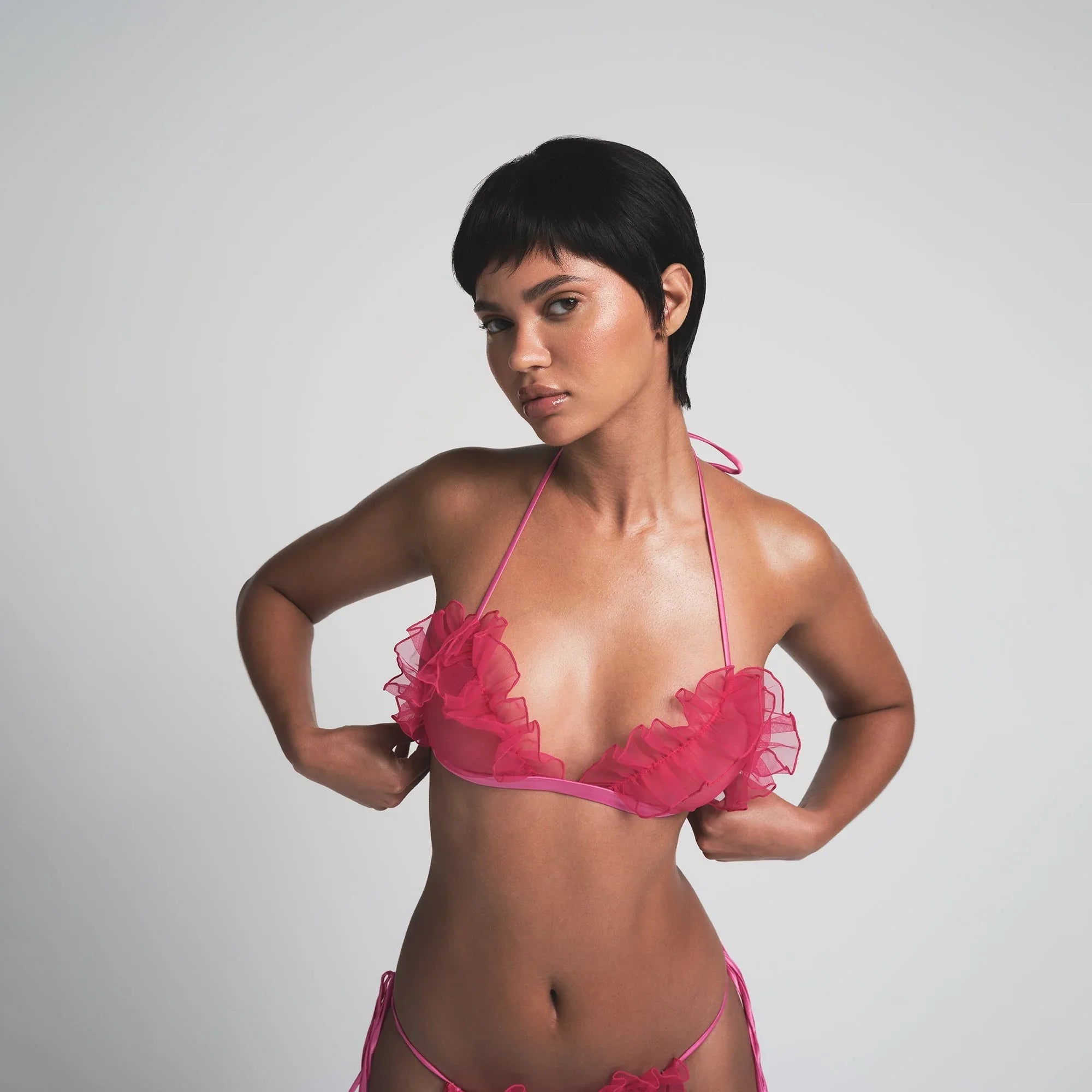 SKIMS EMBROIDERED TULLE TIE BRALETTE AND THONG SET | PUNCH - SÜTYEN - My Suti