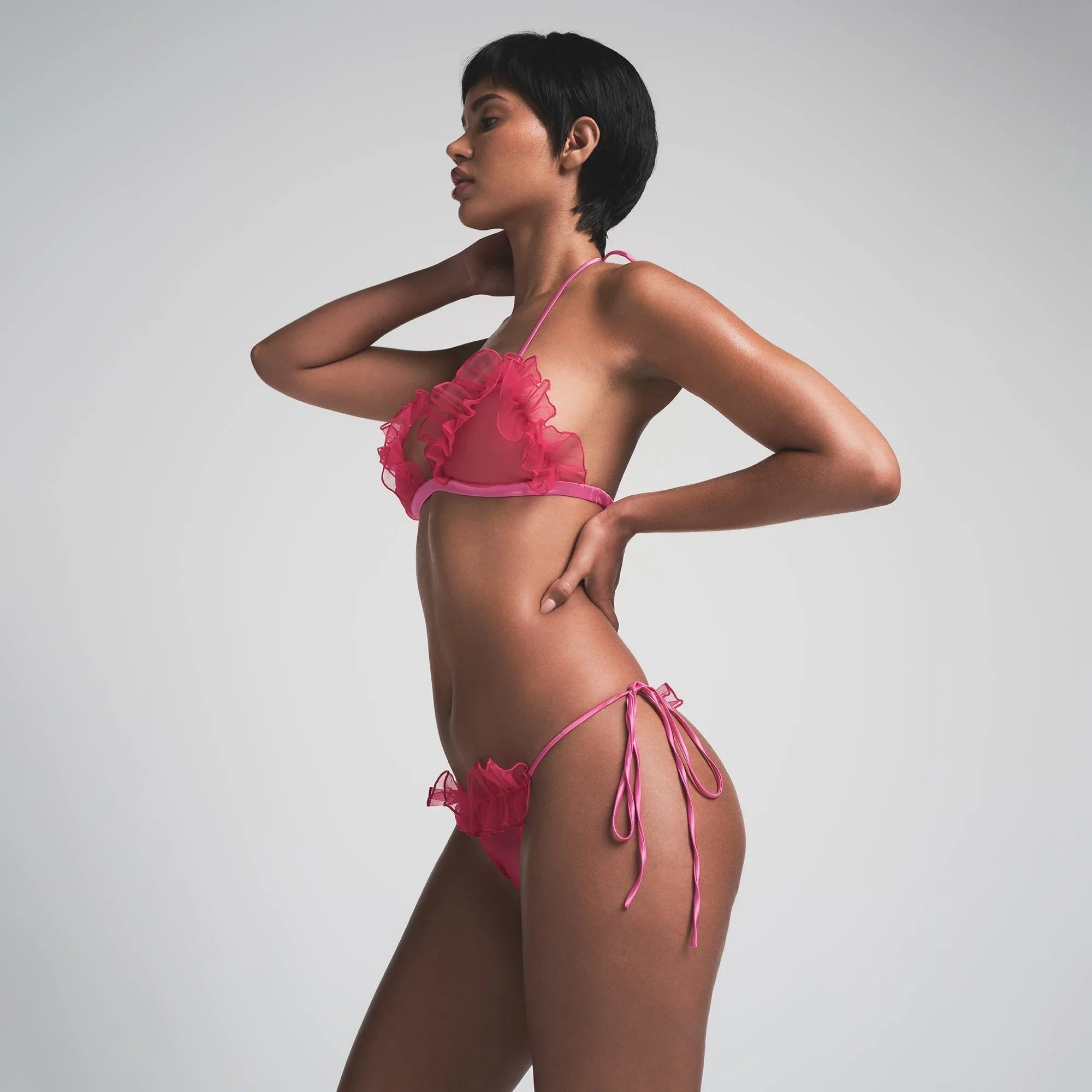 SKIMS EMBROIDERED TULLE TIE BRALETTE AND THONG SET | PUNCH - SÜTYEN - My Suti