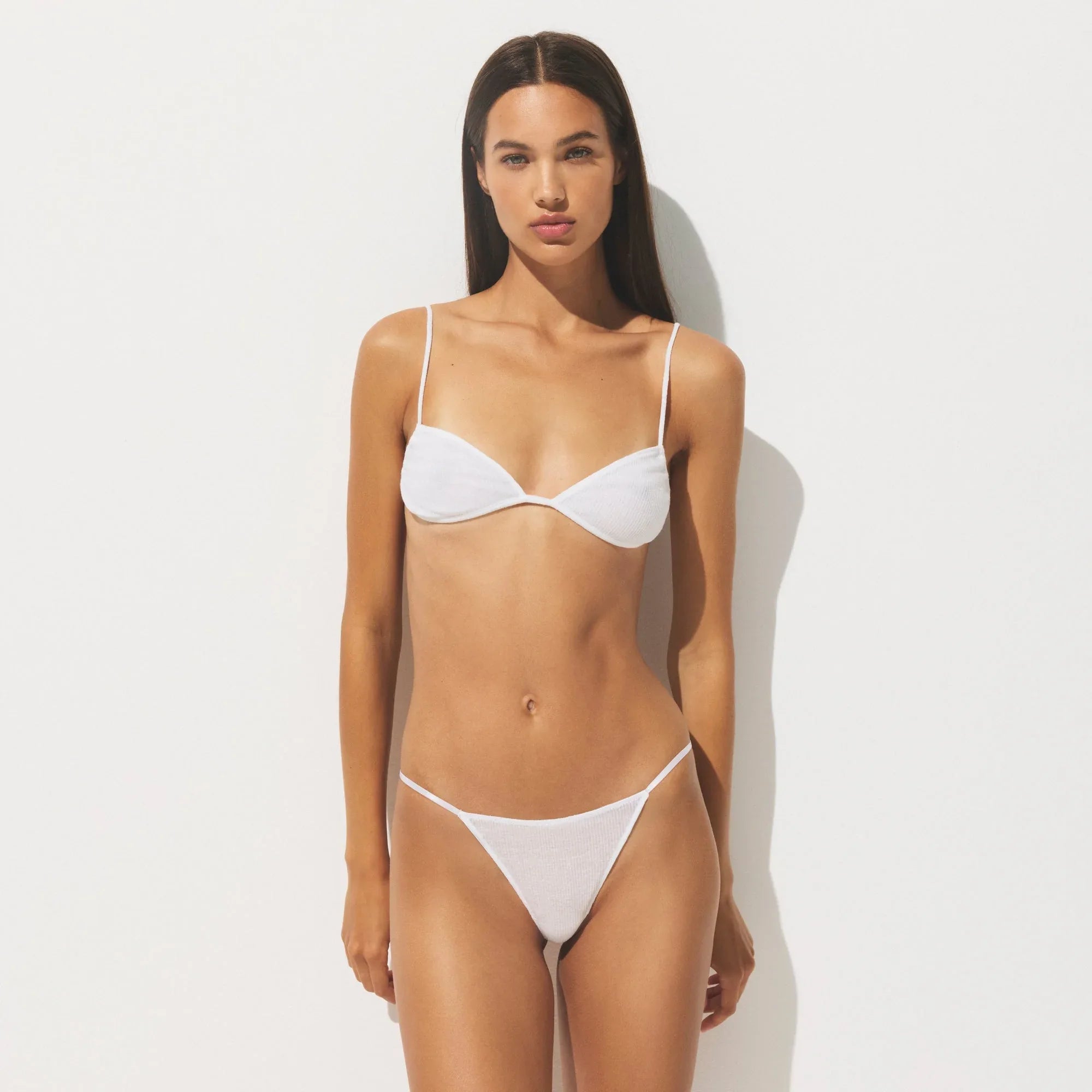 SKIMS SHEER COTTON STRING THONG | SNOW - İP THONG - My Suti
