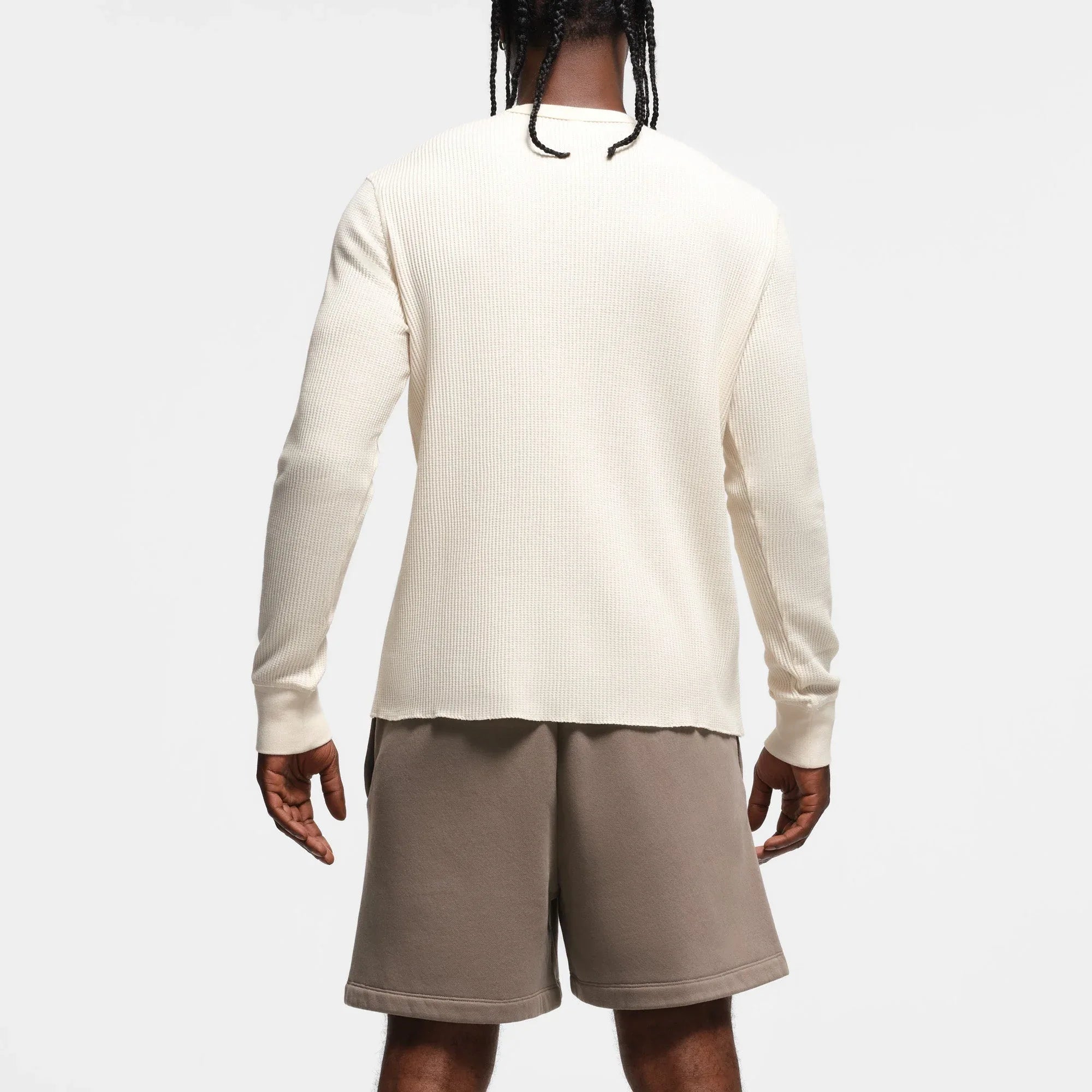 SKIMS WAFFLE MENS LONG SLEEVE T-SHIRT | ECRU - TİŞÖRT - My Suti