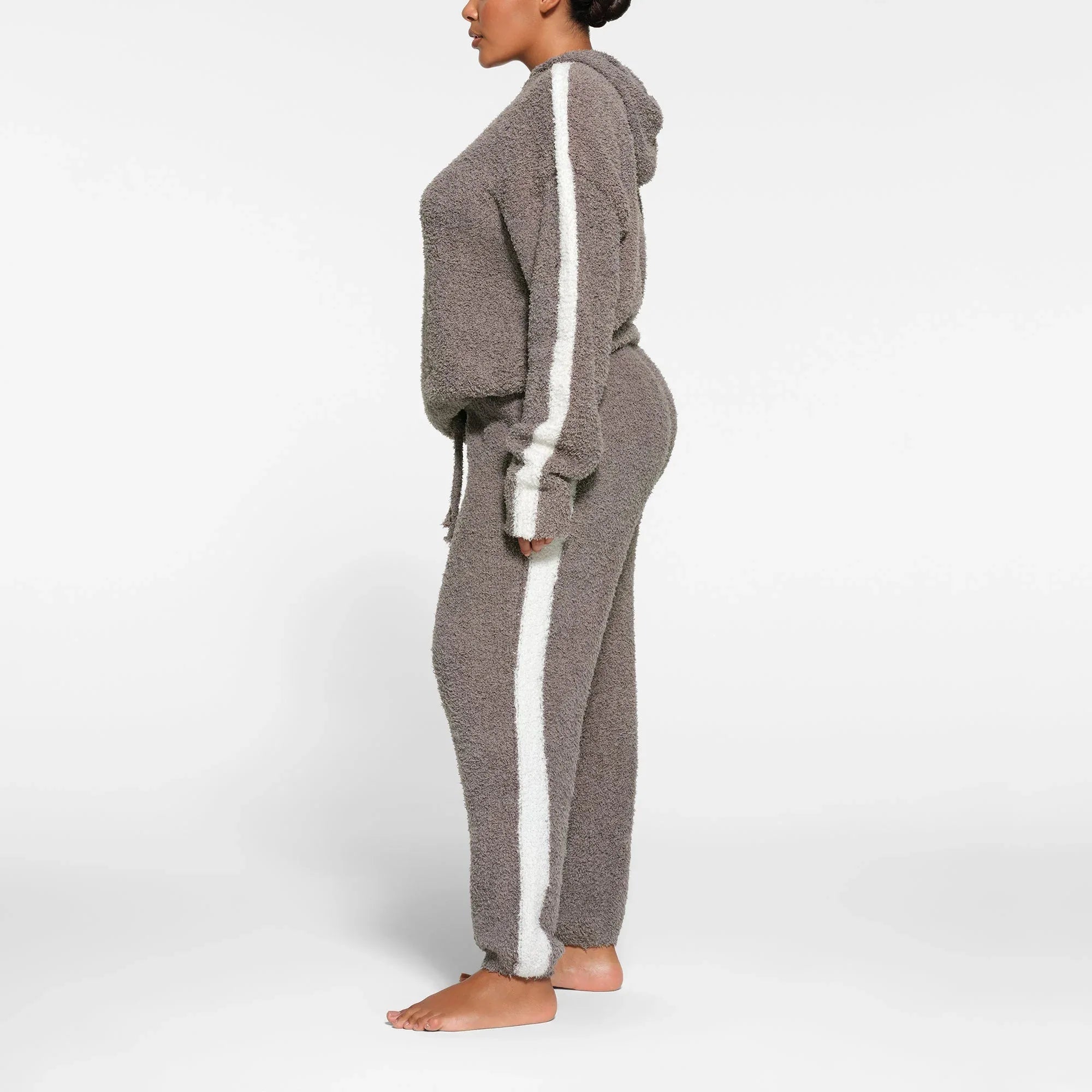 SKIMS COZY KNIT UNISEX HOODIE | GREY CHALK MULTI - KAPŞONLU SWEATSHIRT - My Suti