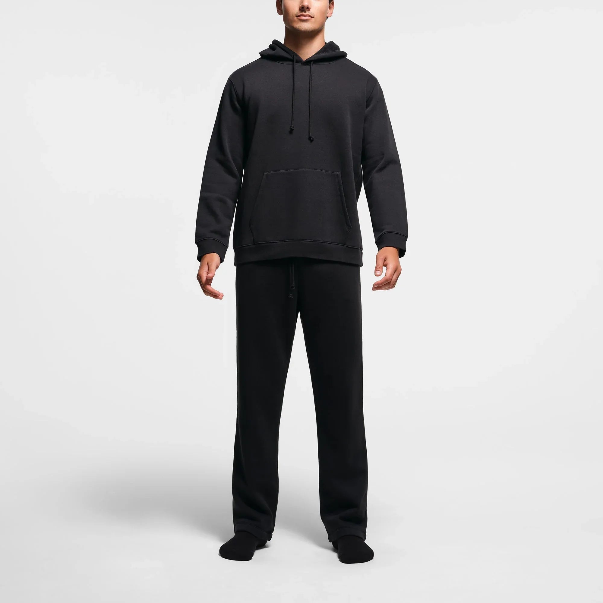 SKIMS FLEECE LOUNGE MENS CREWNECK | WASHED ONYX - KAZAK - My Suti