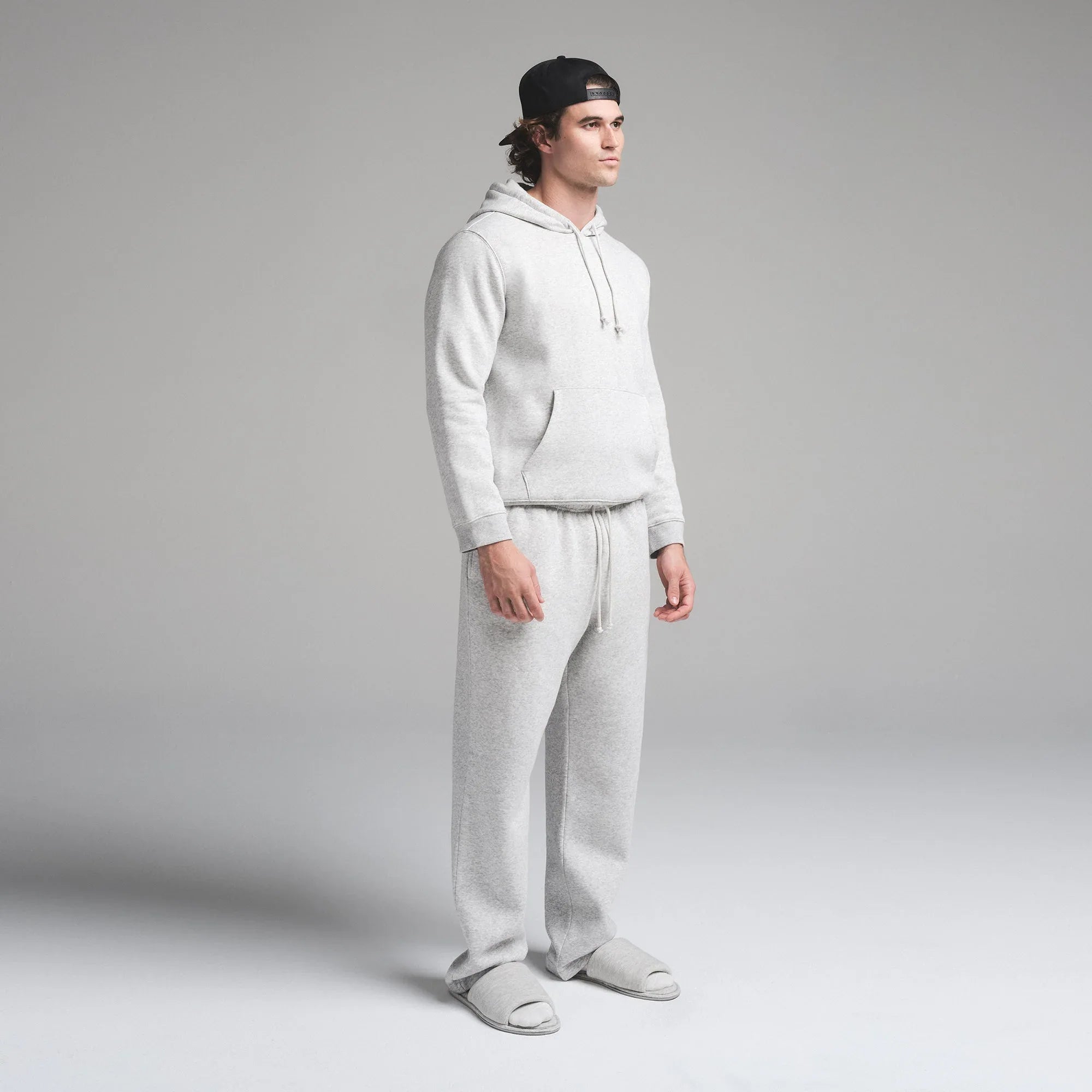 SKIMS FLEECE LOUNGE MENS CLASSIC HOODIE | LIGHT HEATHER GREY - KAPŞONLU SWEATSHIRT - My Suti