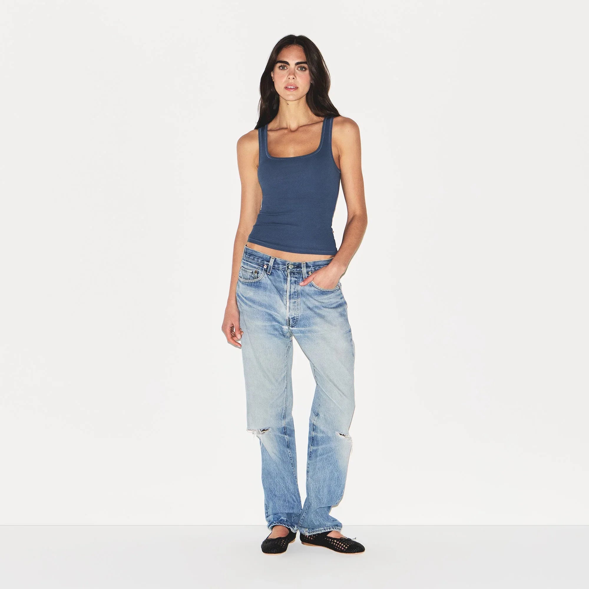 SKIMS COTTON RIB LONG TANK | HARBOR - TİŞÖRT - My Suti