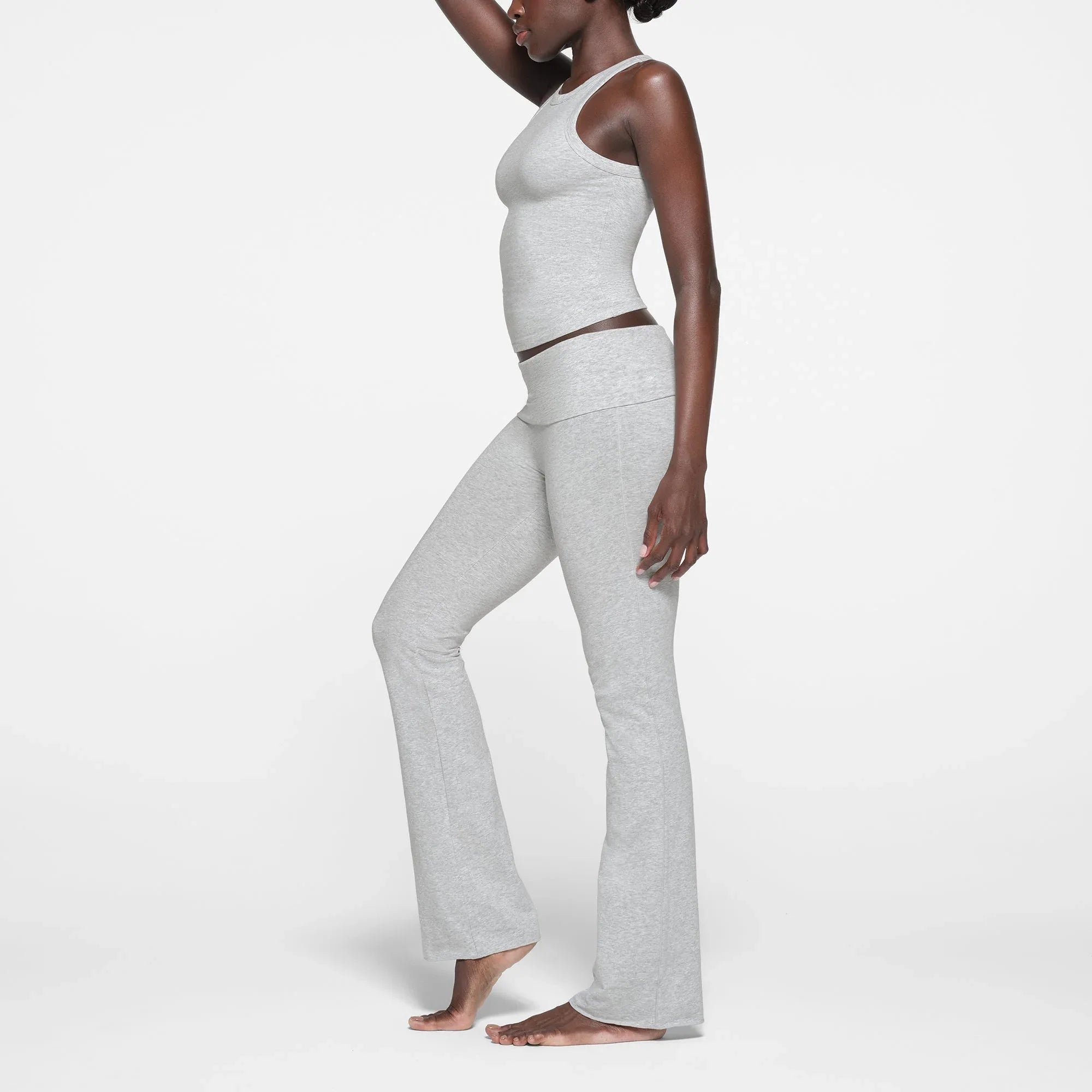 SKIMS COTTON JERSEY CREW NECK TANK | LIGHT HEATHER GREY - KOT TİŞÖRT - My Suti