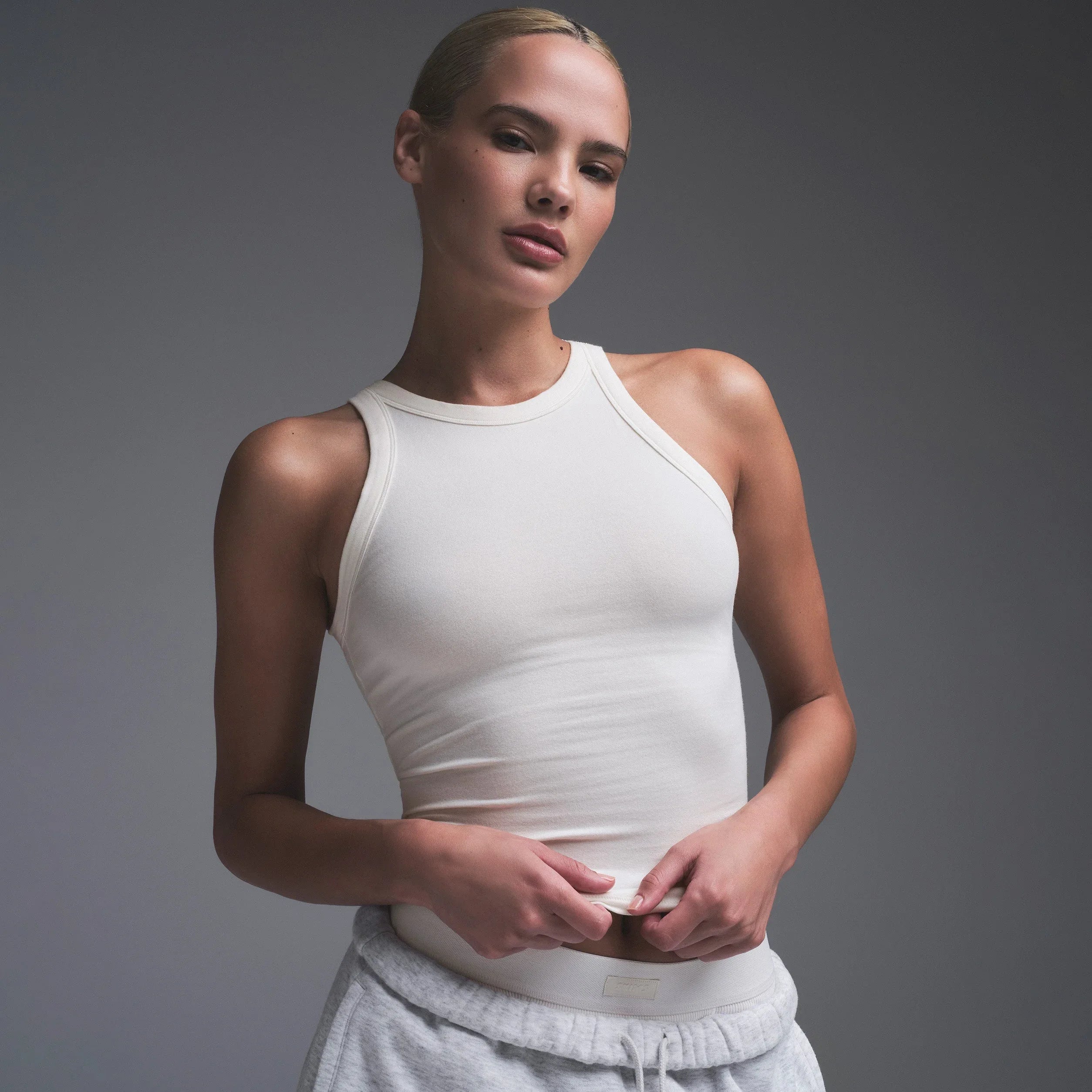 SKIMS COTTON JERSEY CREW NECK TANK | MARBLE - TİŞÖRT - My Suti