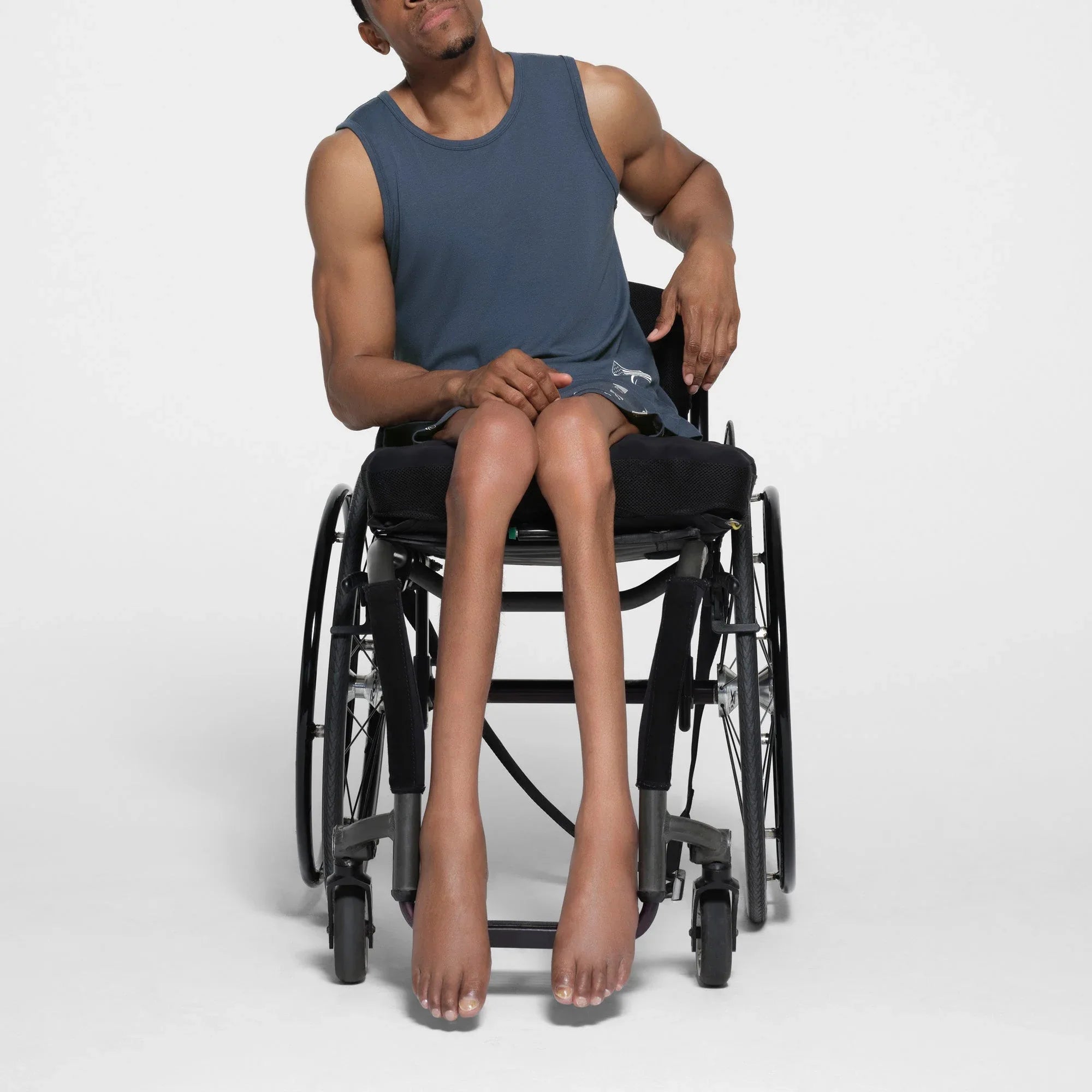 SKIMS FOR TEAM USA JERSEY SLEEP MENS PARALYMPIC TANK | NAVY - KAMİZ - My Suti