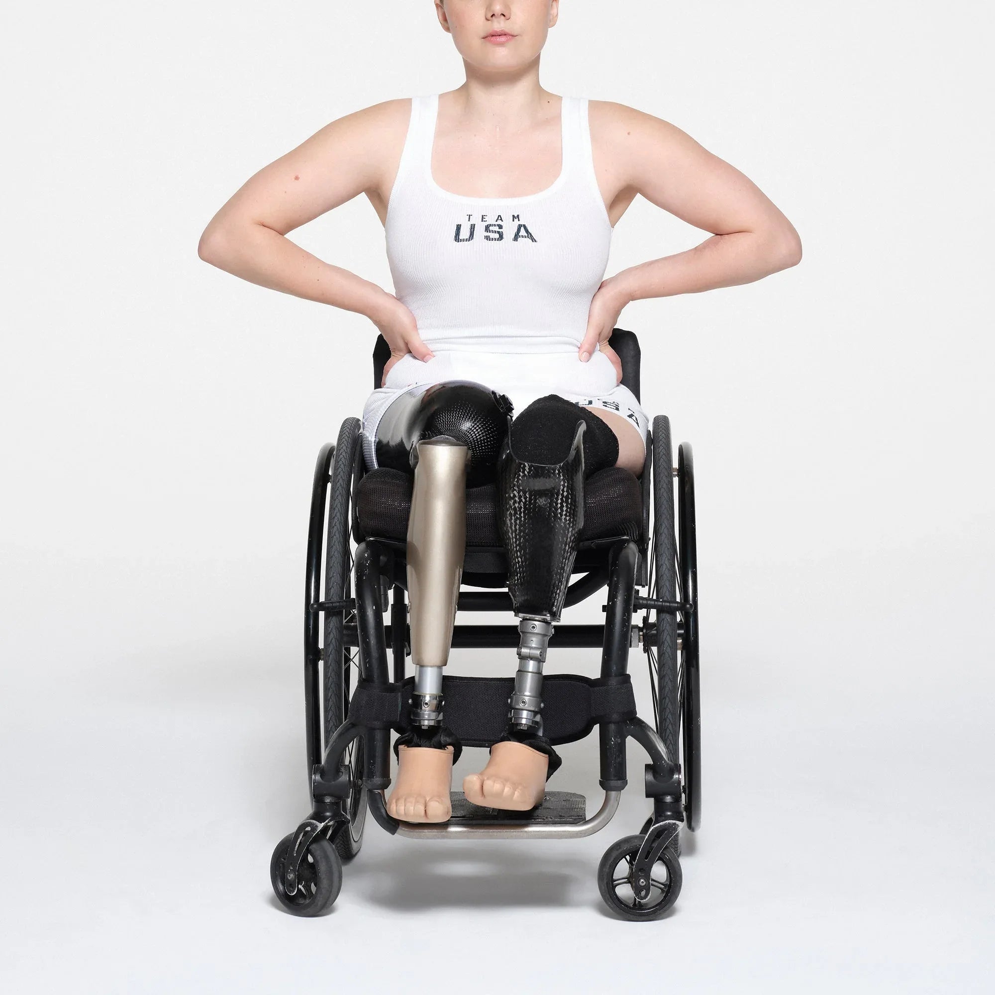 SKIMS FOR TEAM USA COTTON RIB PARALYMPIC TANK | WHITE - TİŞÖRT - My Suti