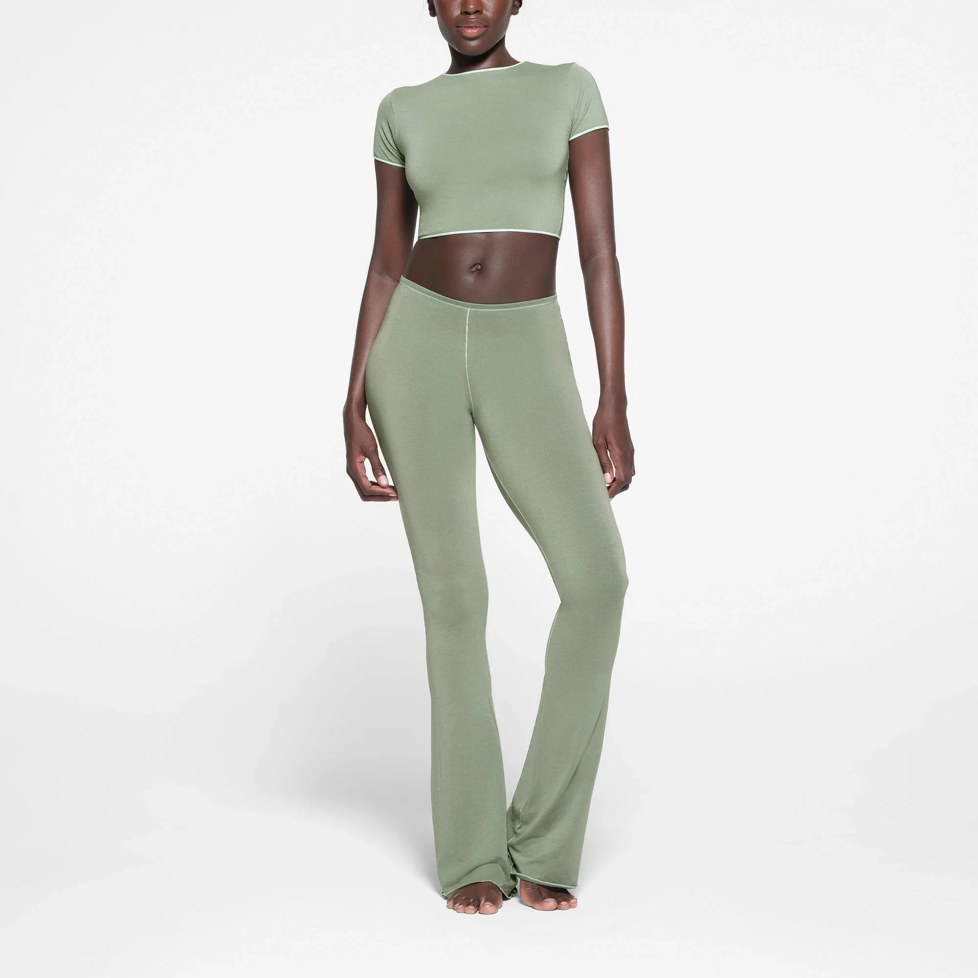 SKIMS SEAMLESS MODAL CROPPED T-SHIRT | MINERAL - TİŞÖRT - My Suti